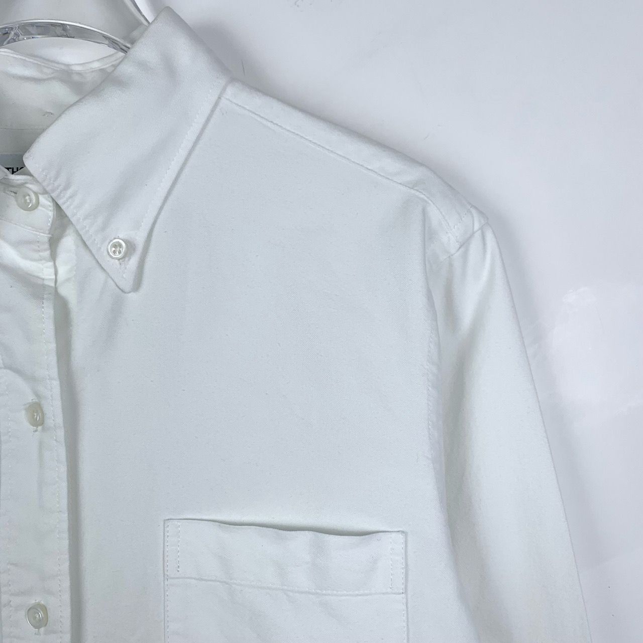 Thom Browne Thom Browne White Button-Down Oxford Shirt W/ Red & Navy Str Size US XS / EU 42 / 0 - 2 Thumbnail