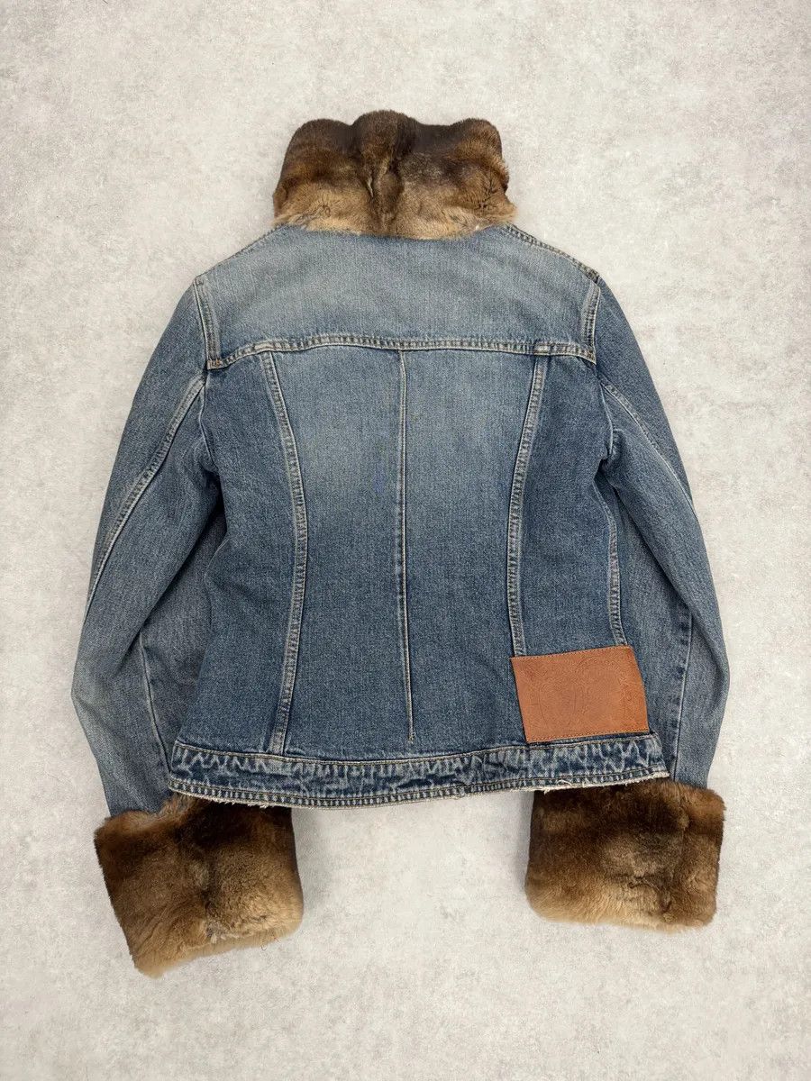 Dolce & Gabbana FW1998 Dolce & Gabbana Blue Denim & Fur Jacket Size M / US 6-8 / IT 42-44 - 2 Thumbnail