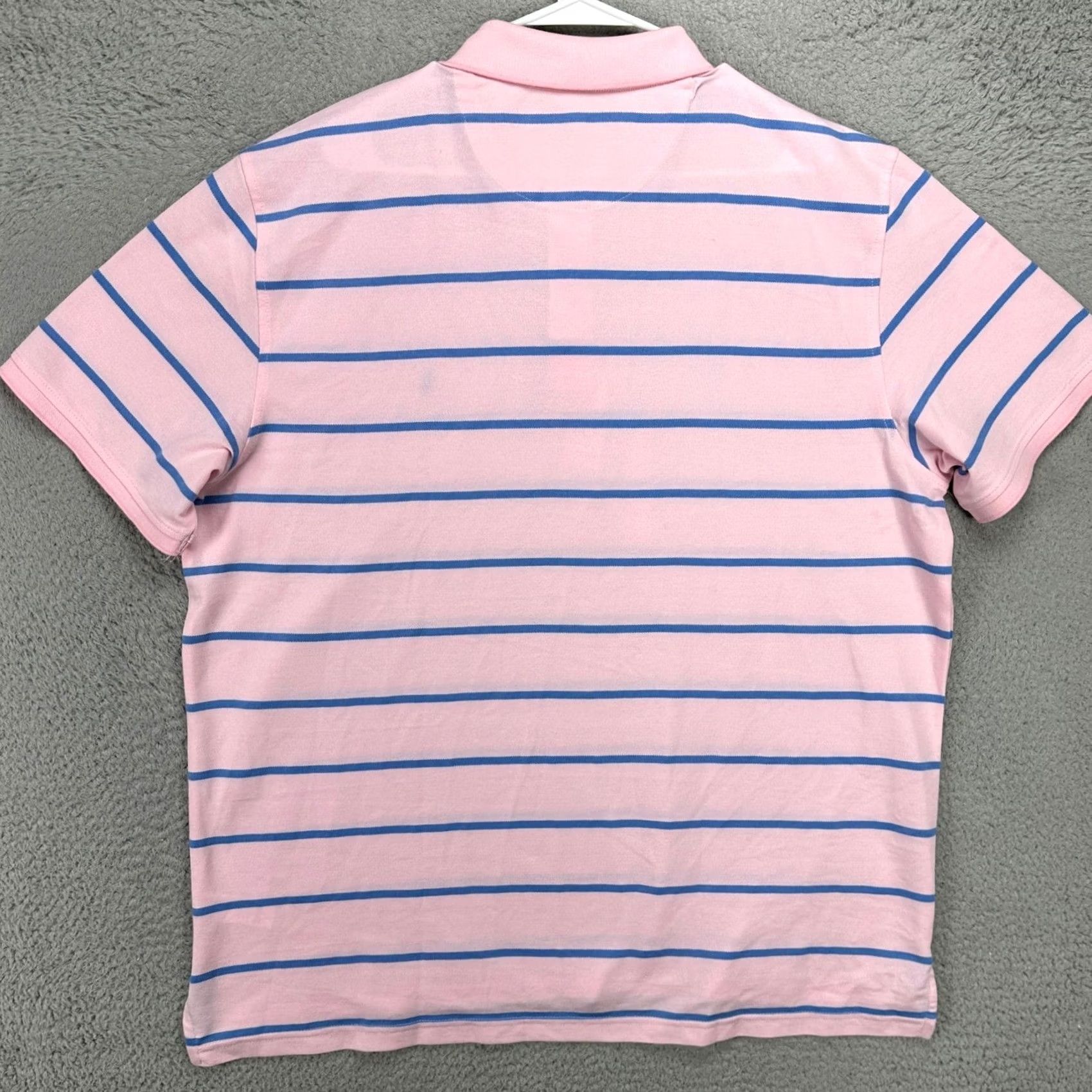 Izod Izod Advantage Polo Shirt Golf Polo Mens 2XL Pink Blue Striped Short Sleeve Shirt Mens 2XL Pink Stripes Outdoor Bre breathable Collar Size US XXL / EU 58 / 5 - 3 Thumbnail