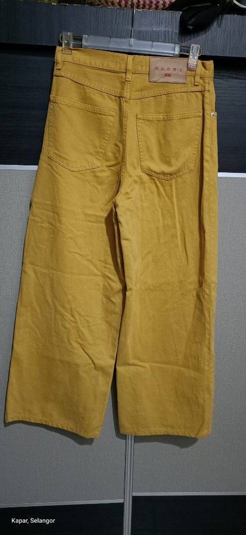 Marni × Uniqlo Uniqlo x Marni Mustard Wide-Leg Jeans (W30 L40) Size US 30 / EU 46 - 3 Thumbnail