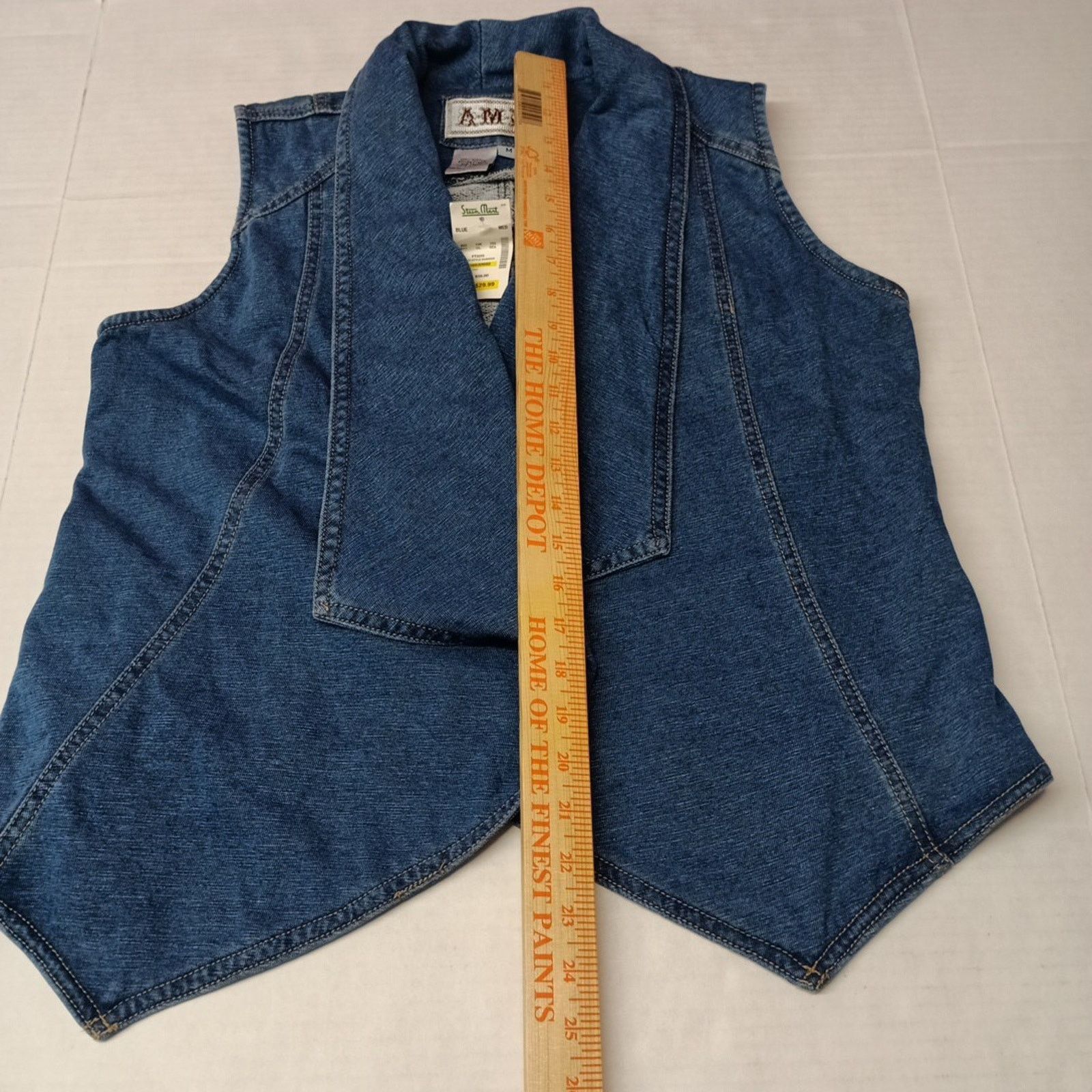 AMI AMI Open Drape Front Denim Jean Vest Women's Size M Blue Size M / US 6-8 / IT 42-44 - 5 Thumbnail