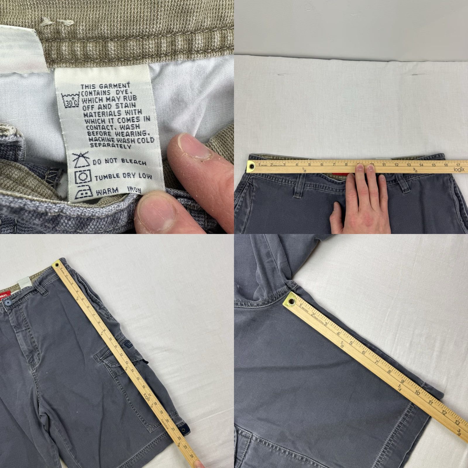 Vintage VINTAGE UNIONBAY Cargo Shorts Men 33 Gray Pockets Hipster Grunge 90s Y2K Casual Size US 33 - 8 Thumbnail