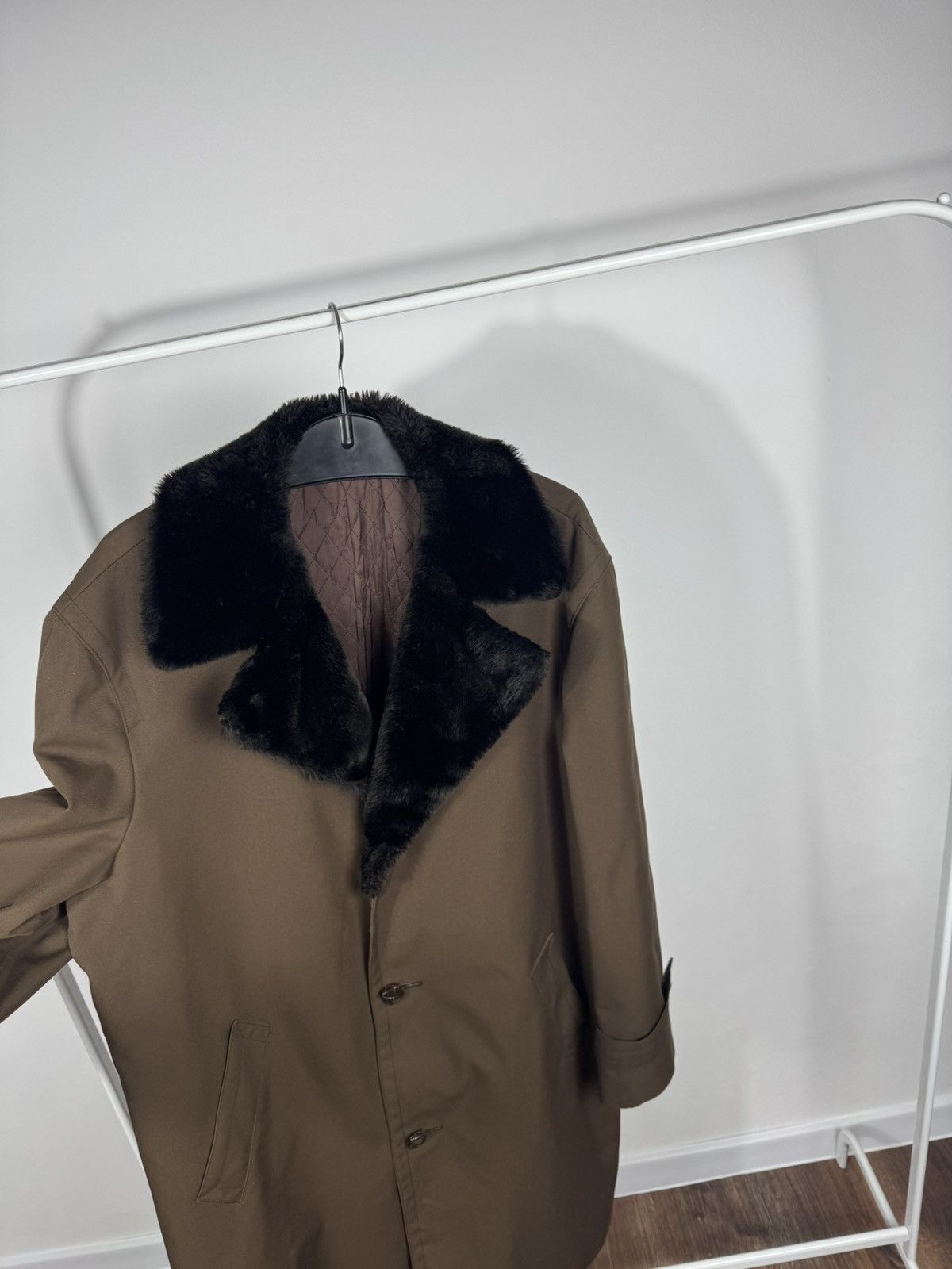 Other Vintage Brown Coat Faux Fur Collar Lined Winter Overcoat L Size US L / EU 52-54 / 3 - 5 Thumbnail