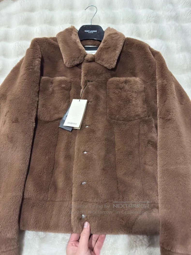 Saint Laurent Paris Saint Laurent Paris Caramel Teddy Faux Fur Jacket Size US M / EU 48-50 / 2 - 4 Thumbnail