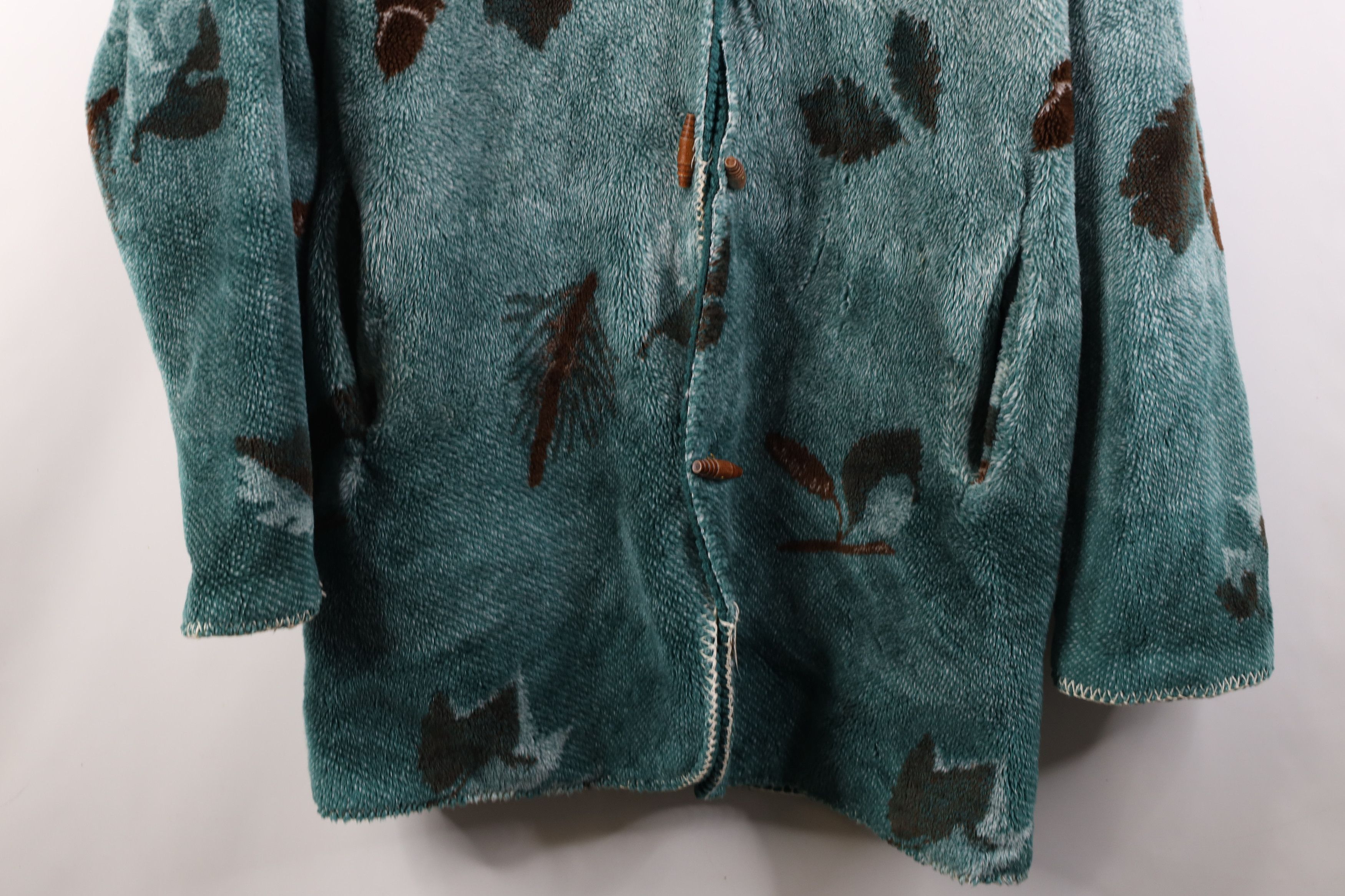 Vintage Vintage 90s Reversible Leaf Acorn All Over Print Jacket Size XL / US 12-14 / IT 48-50 - 3 Thumbnail