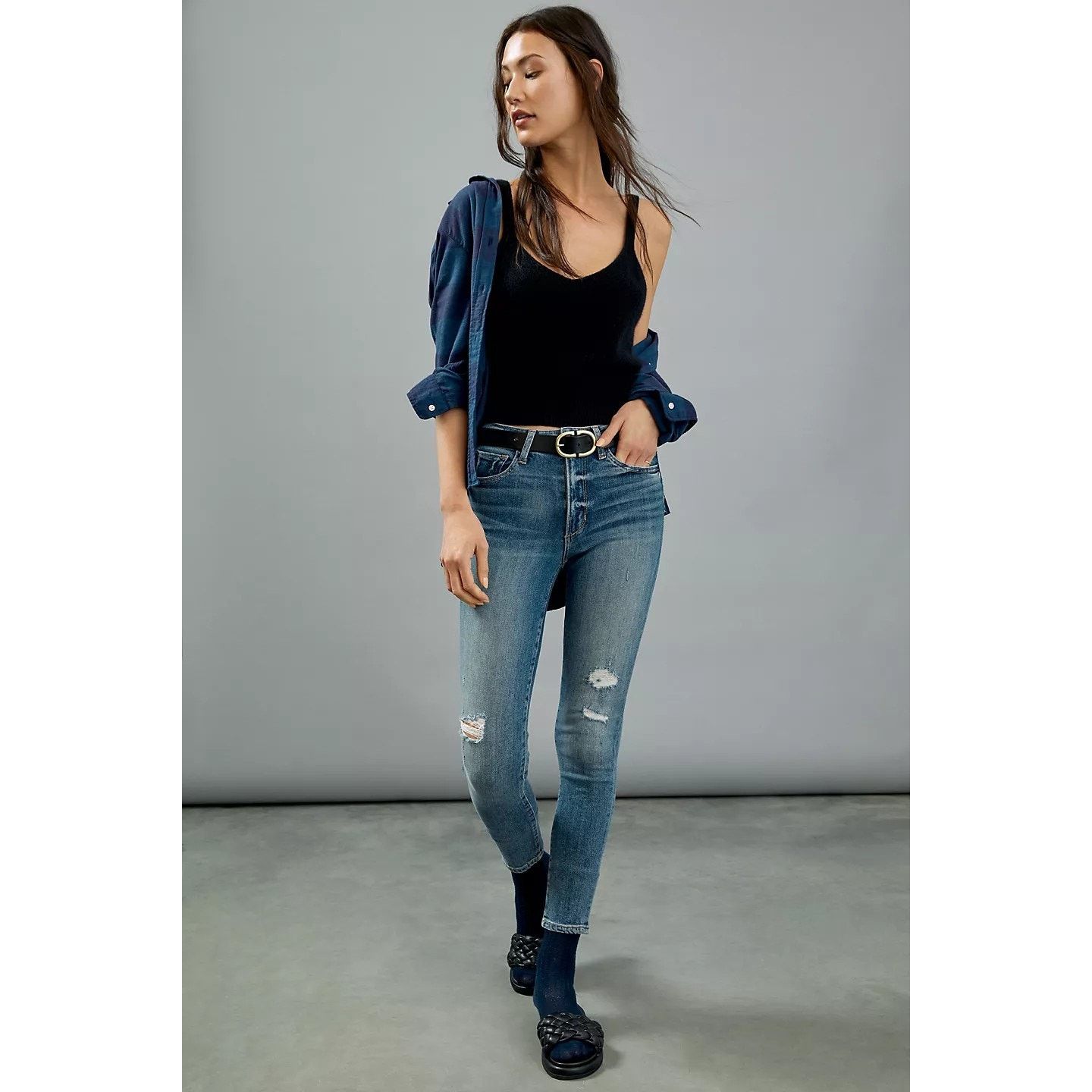 Anthropologie Joe\'s The Charlie High-Rise Skinny Ankle Jeans