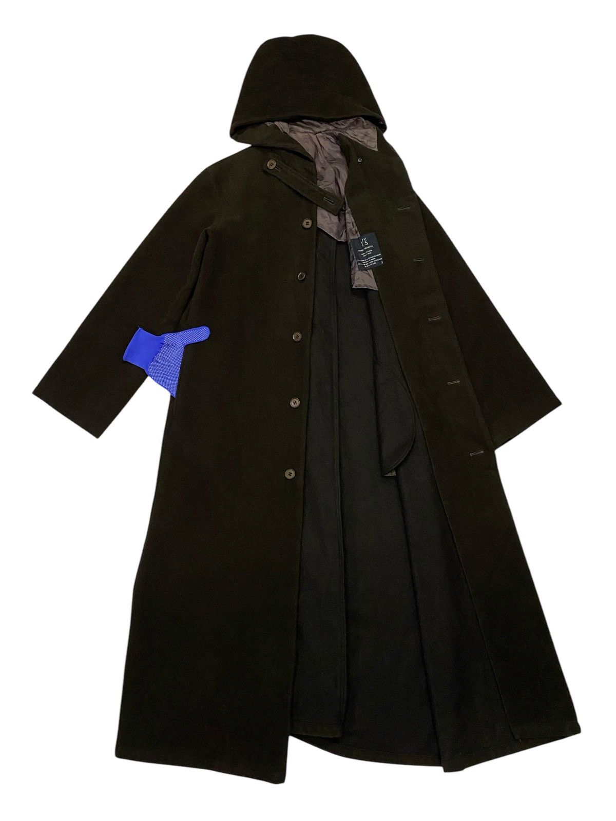 Yohji Yamamoto Y’s Yohji Yamamoto Wool Hoodie Long Coats Size L / US 10 / IT 46 - 1 Thumbnail