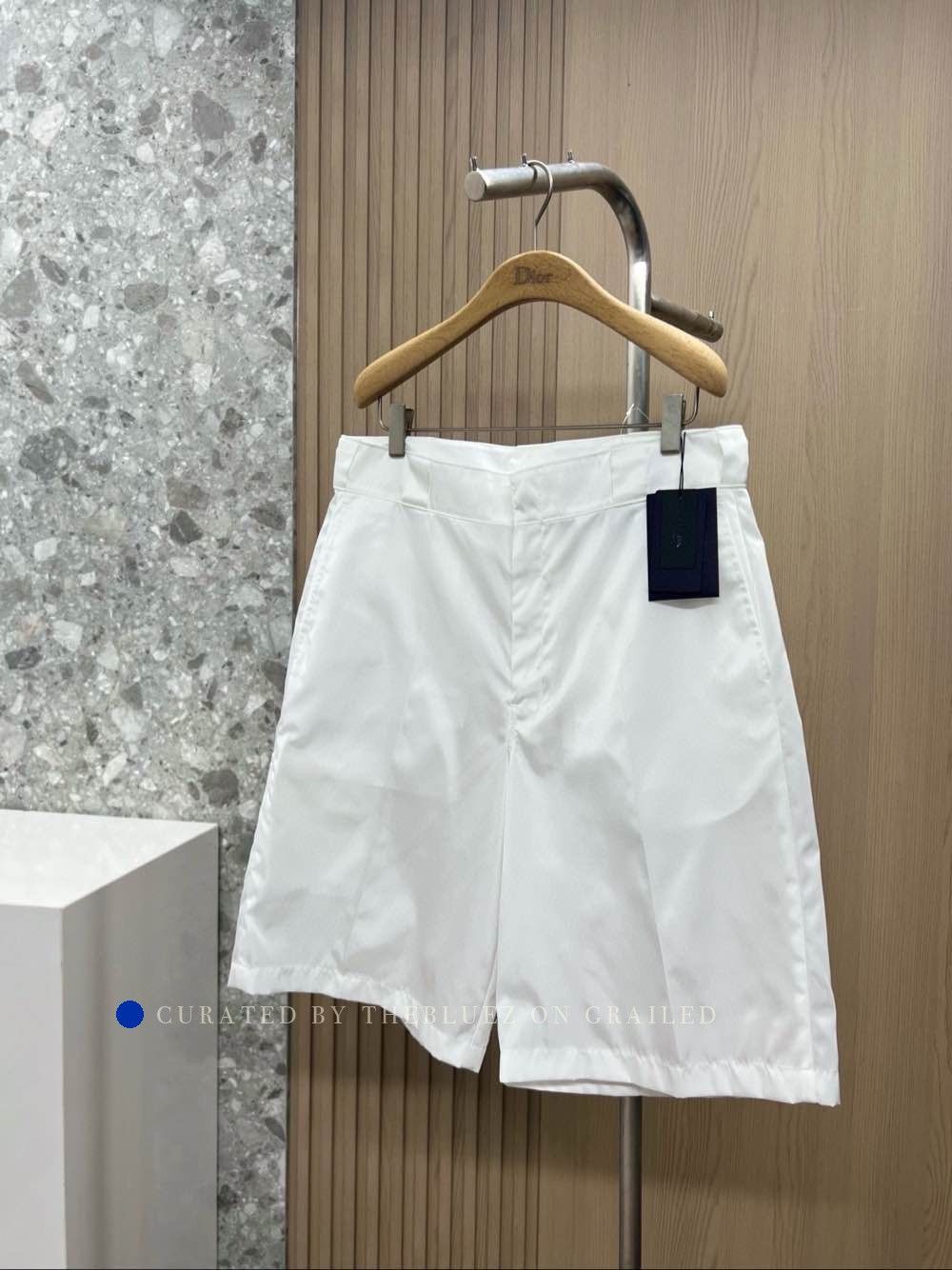 Prada White Re-Nylon Bermuda Shorts, Size 34 Size US 34 / EU 50 - 1 Thumbnail