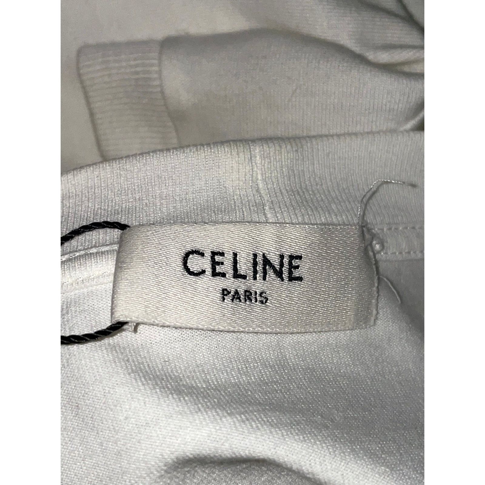 Celine Celine Spellout Logo White, Pink & Yellow Tee Size US XL / EU 56 / 4 - 3 Thumbnail