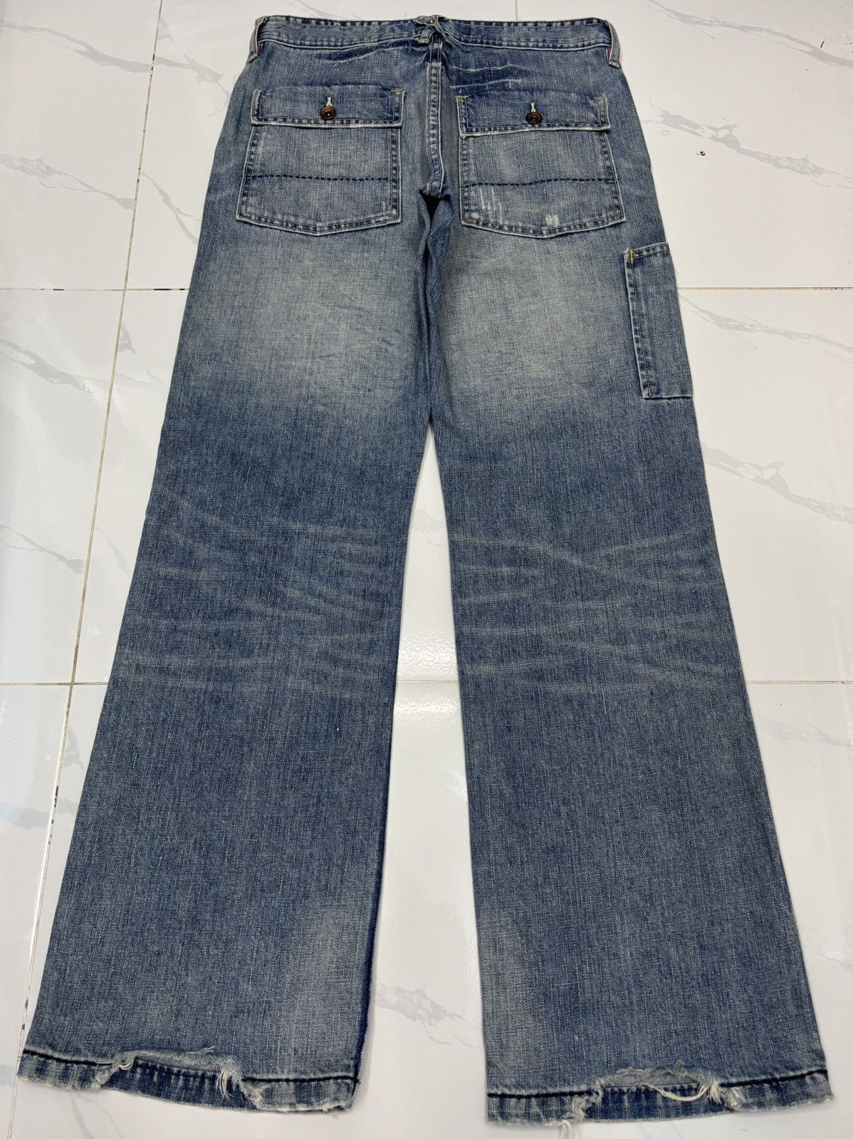 Gap ACNE STUDIOS Inspire Gap Jeans Baggy Flare Distressed Denim Size US 30 / EU 46 - 10 Thumbnail