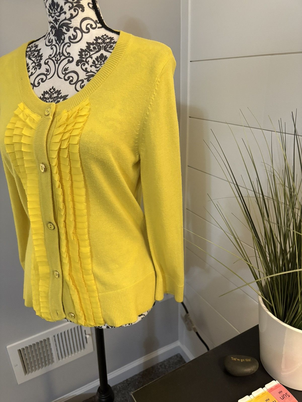 Merona Merona yellow button down sweater cardigan Size M / US 6-8 / IT 42-44 - 3 Thumbnail