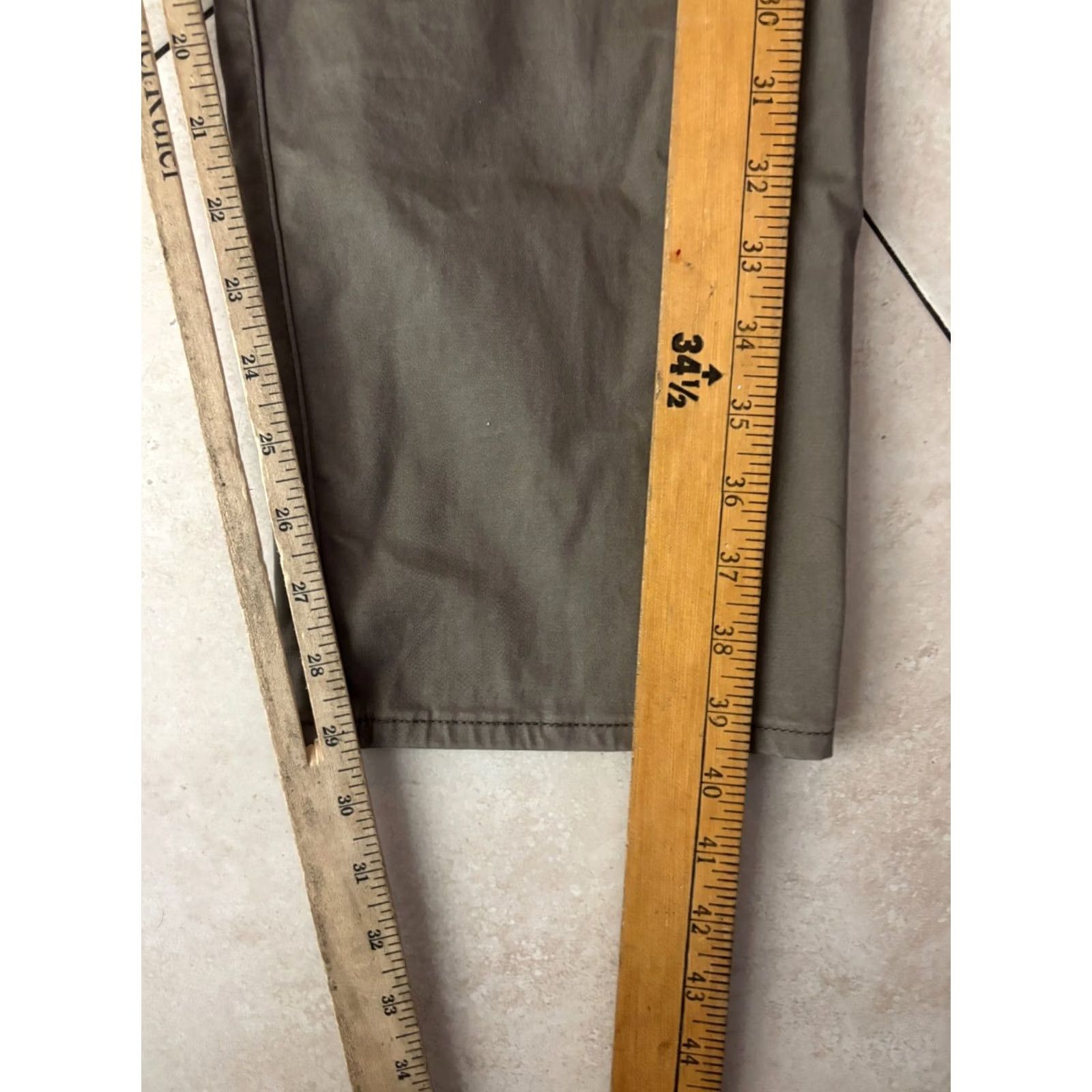 Lucky Brand Lucky Brand Chino Pants Mens 31x30 Khaki Slim Straight Stretch 5 Pocket Beige Flat Front Casual Size US 36 / EU 52 - 6 Thumbnail
