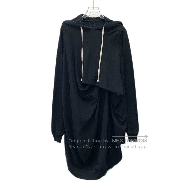Rick Owens Rick Owens Black Design Hooded Long Sleeve Sweatshirt Size XS / US 0-2 / IT 36-38 - 1 Thumbnail