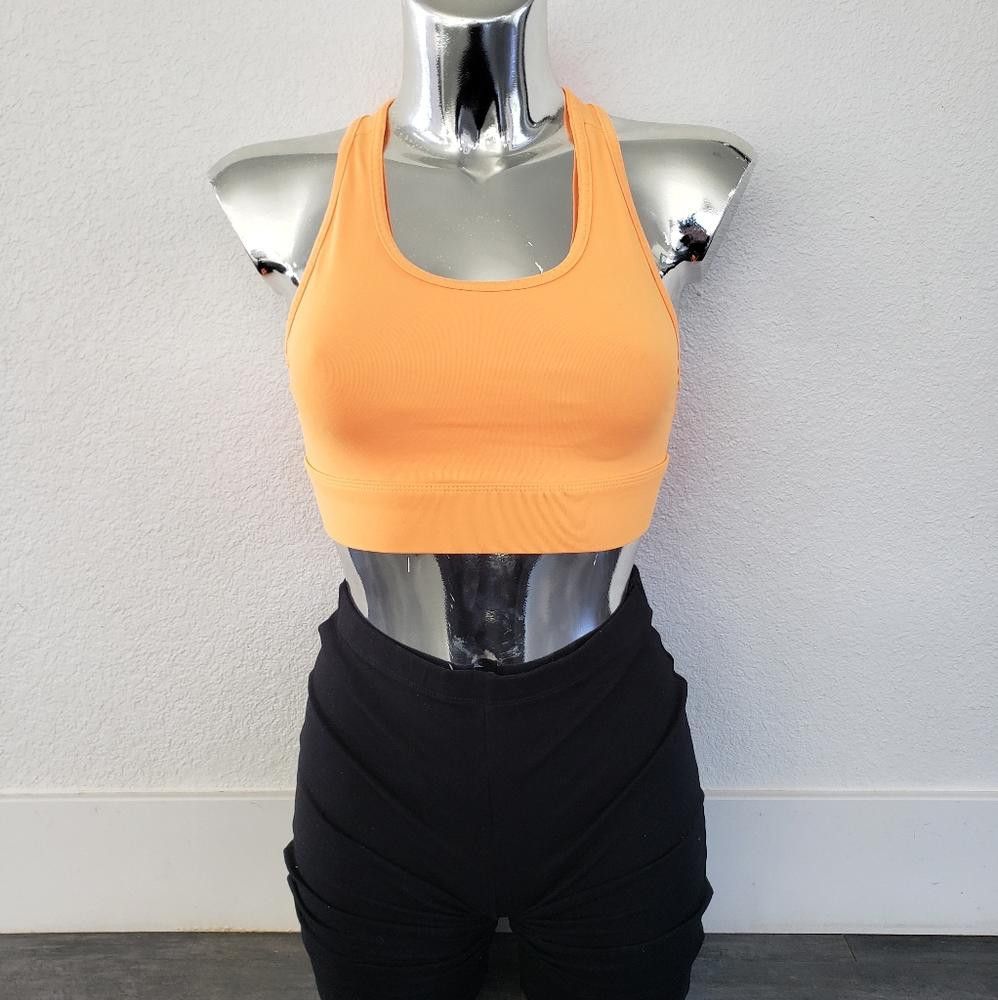 Fabletics Orange Neon | Fabletics | Longline Sport Bra Size ONE SIZE - 1 Thumbnail