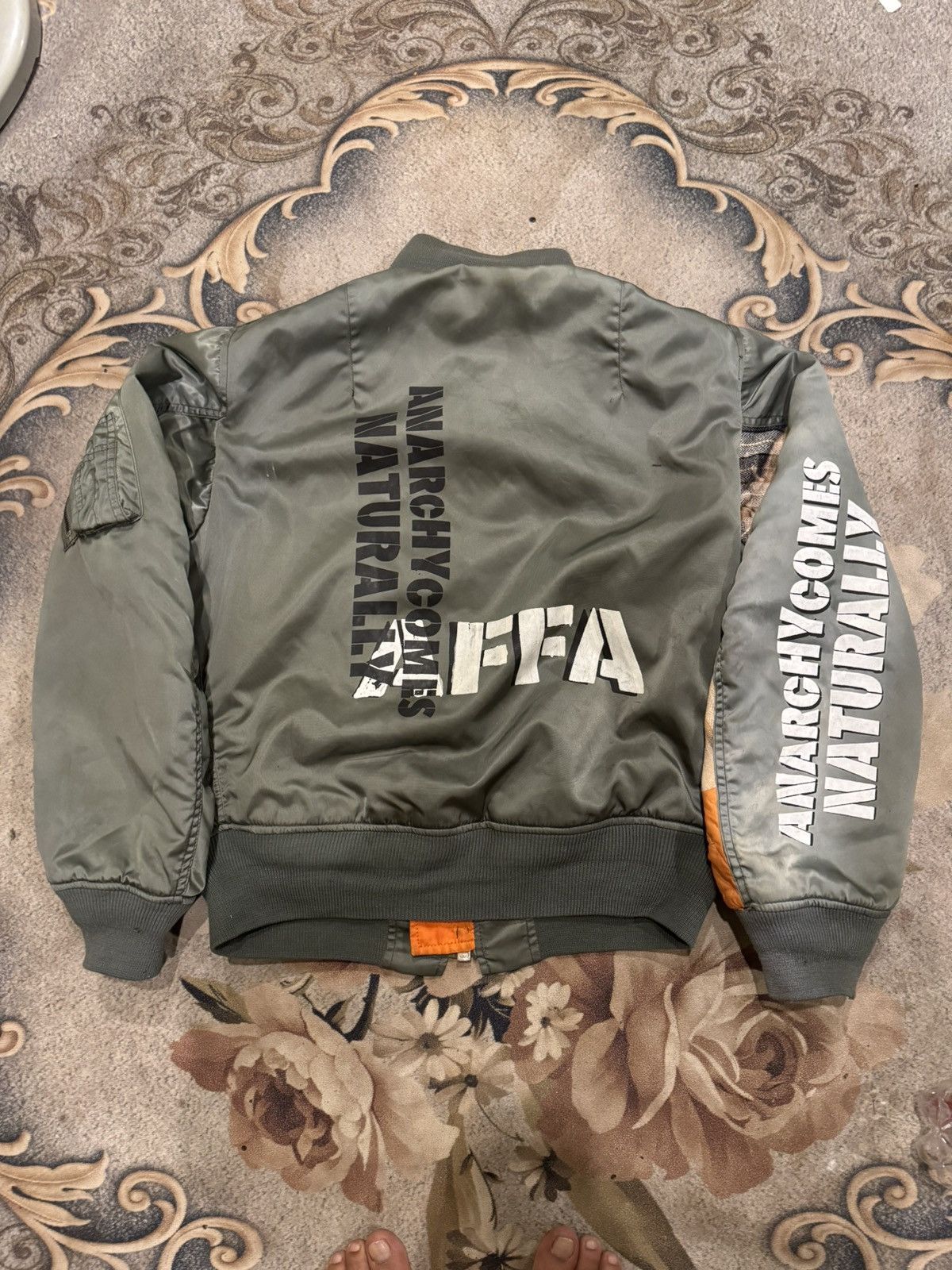 Handmade 90s Vintage HANDMADE flight jacket Size US L / EU 52-54 / 3 - 2 Thumbnail