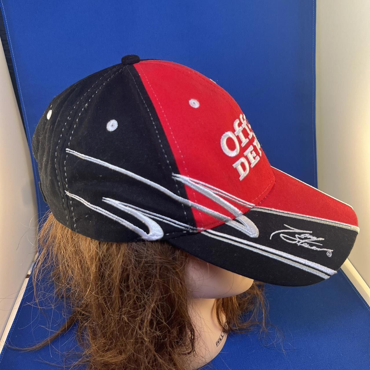 NASCAR Office Depot Racing Cap - Red and Black with Signature Size ONE SIZE - 3 Thumbnail
