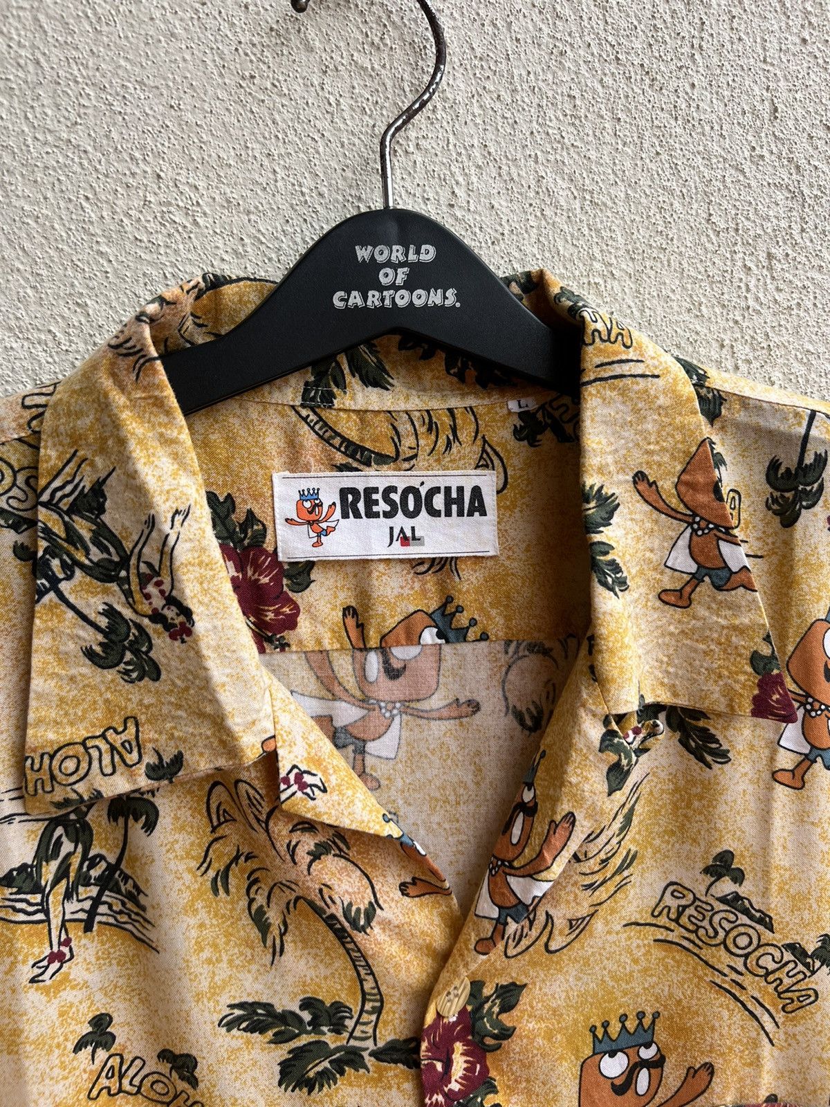 Vintage Resocha JAL Japan Hula Girl Oversized Rayon Hawaiian Size US L / EU 52-54 / 3 - 6 Thumbnail
