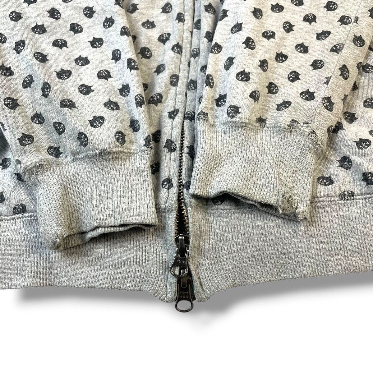 Issey Miyake 🇯🇵 NE-NET ISSEY MIYAKE FULL PRINT ZIPPER HOODIE SWEATER was Size L / US 10 / IT 46 - 24 Thumbnail