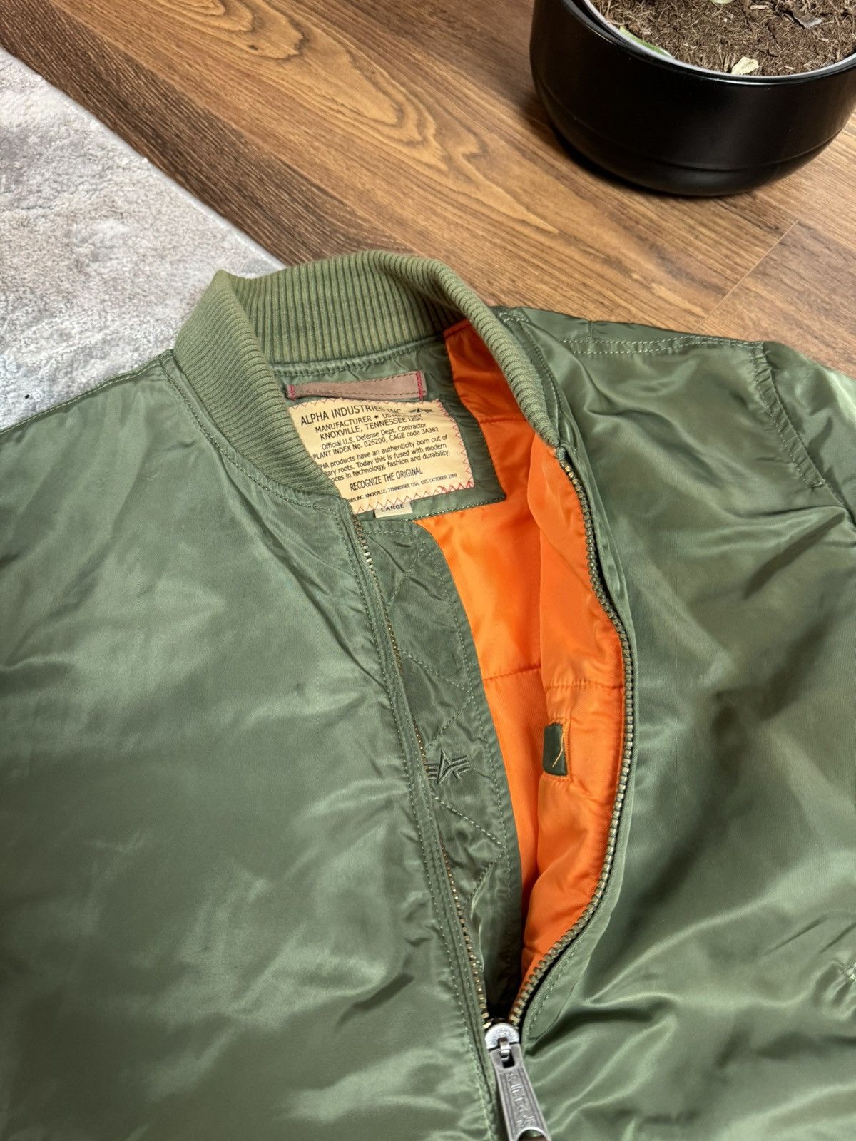 00s Alpha Industries Oversize Nylon MA-1 Bomber Jacket - Bombers