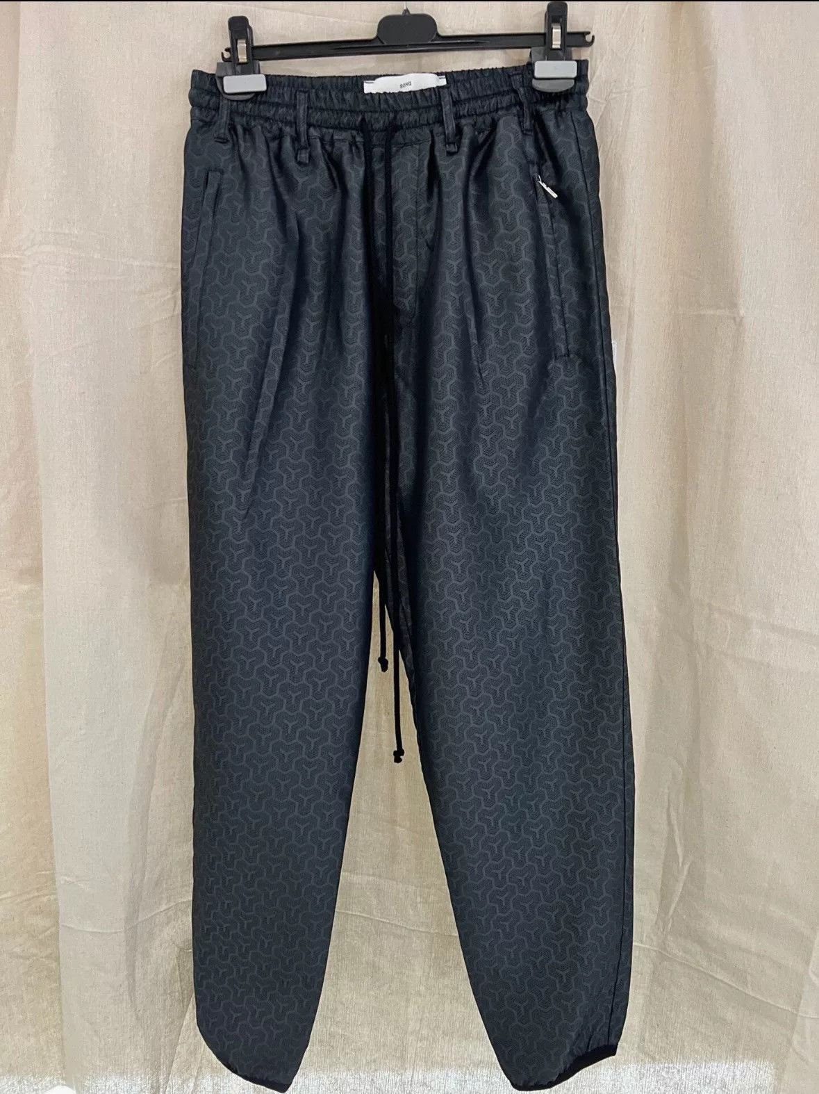 Song For The Mute SFTM 23.1 Black Embroidered Casual Pants Size US 30 / EU 46 - 1 Thumbnail