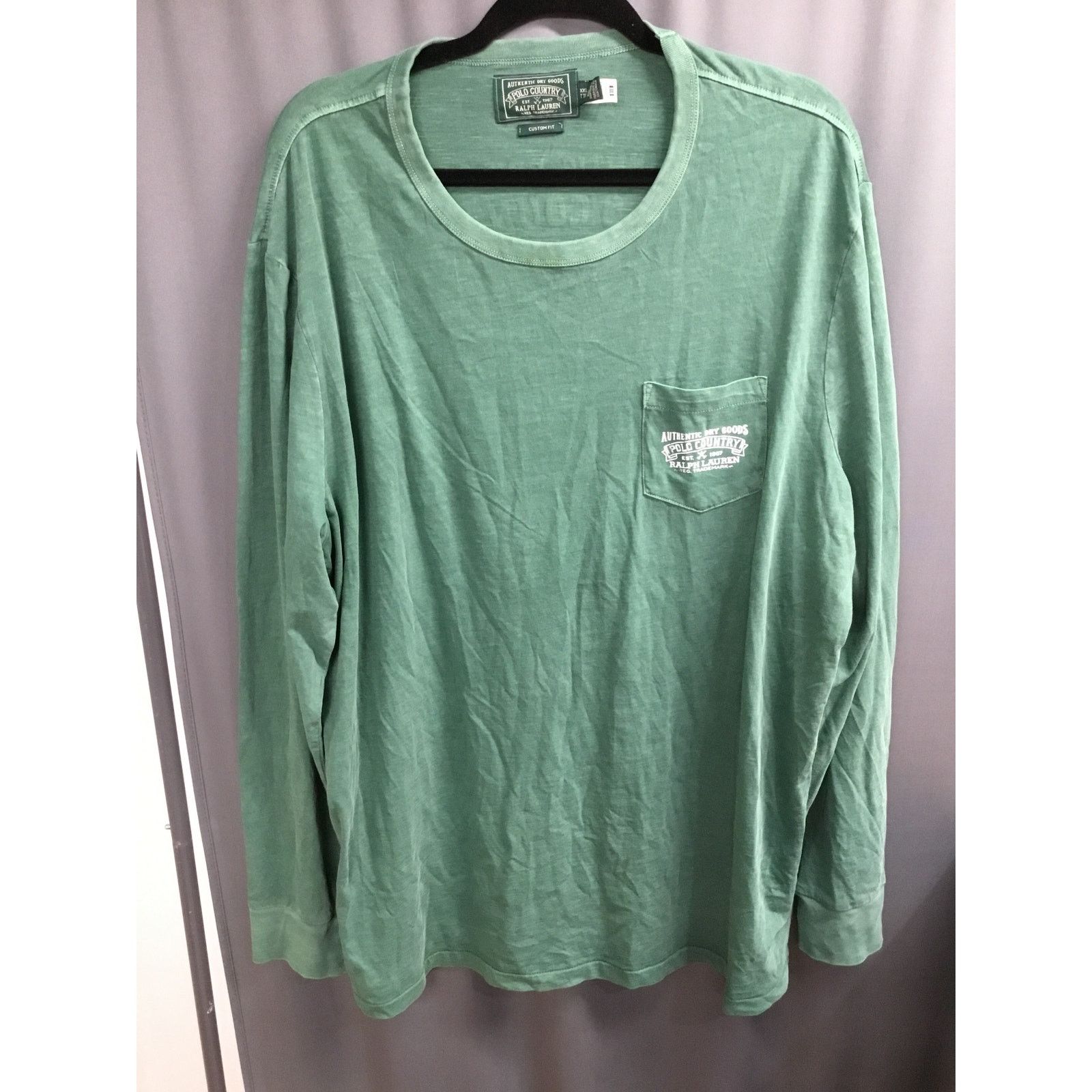 Polo Ralph Lauren Polo Ralph Lauren Shirt Men 2XL Green Custom Fit Long Sleeve Size US XXL / EU 58 / 5 - 1 Thumbnail