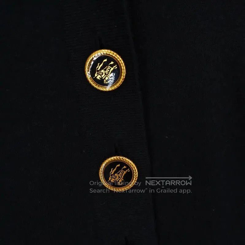 Burberry Burberry Black Wool Logo Long Cardigan. Size XS / US 0-2 / IT 36-38 - 4 Thumbnail