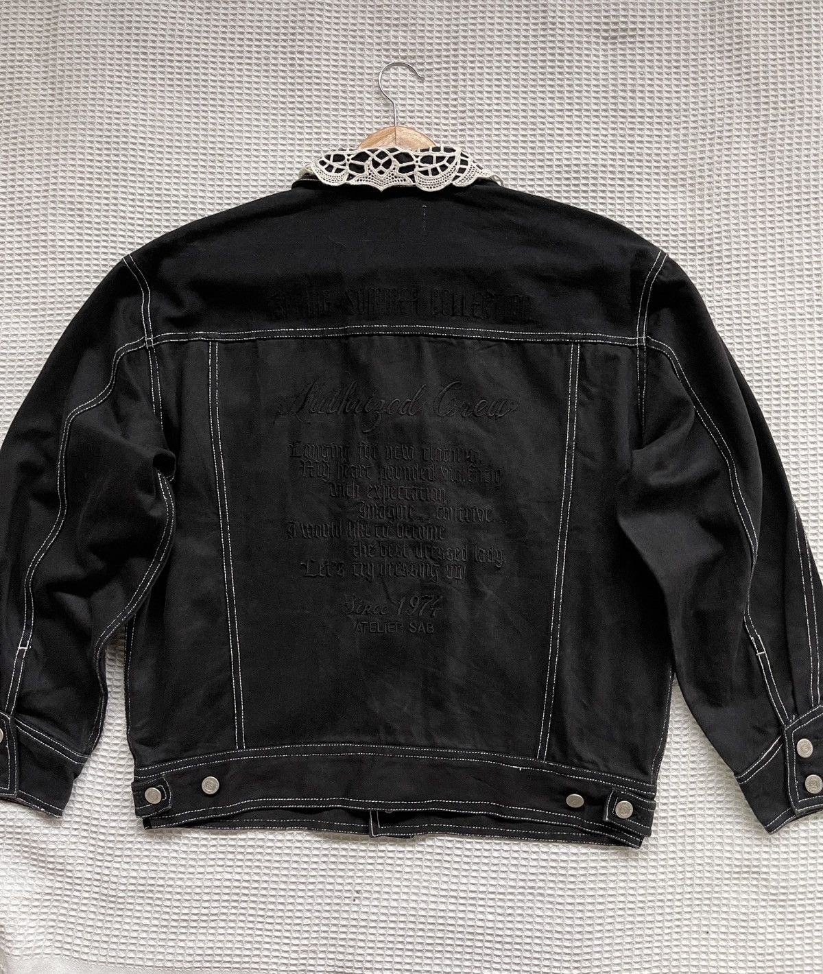 Japanese Brand Rare🔥Designer Atelier Sab Trucker Denim Jacket Size US L / EU 52-54 / 3 - 17 Thumbnail