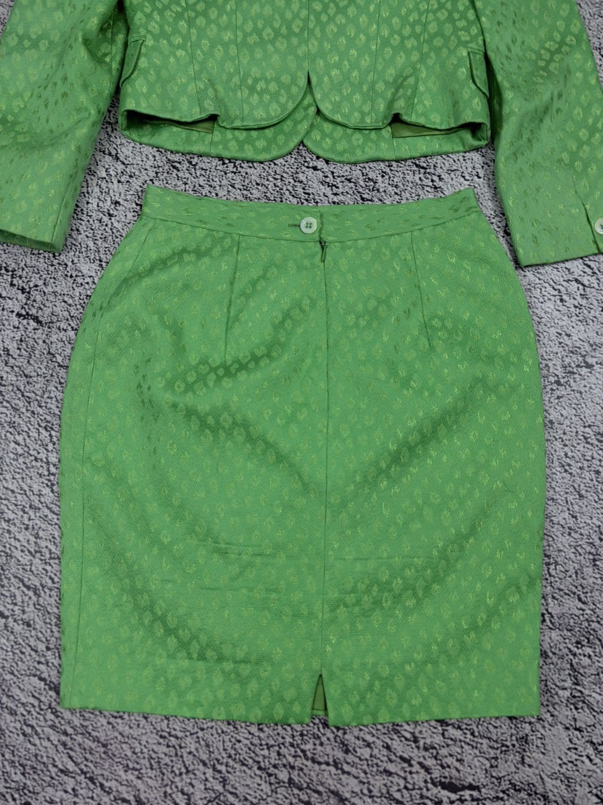Versus Versace Vtg Versus Gianni Versace Mob Wife Skirt Suit 90s Archive Size 28" / US 6 / IT 42 - 11 Thumbnail