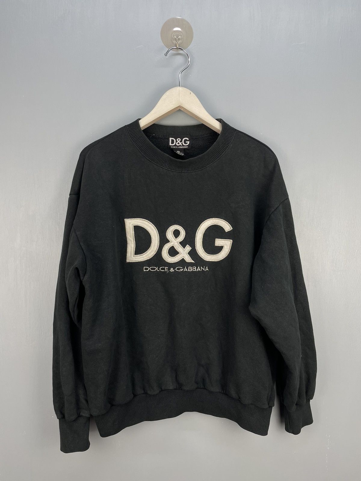 image of Dolce Gabbana x Vintage D&g Dolce & Gabbana Sweatshirt in Black, Men's (Size Medium)