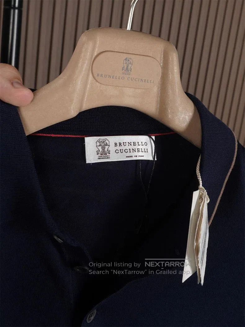 Brunello Cucinelli Brunello Cucinelli Men's Long Sleeve Polo. Size US M / EU 48-50 / 2 - 3 Thumbnail