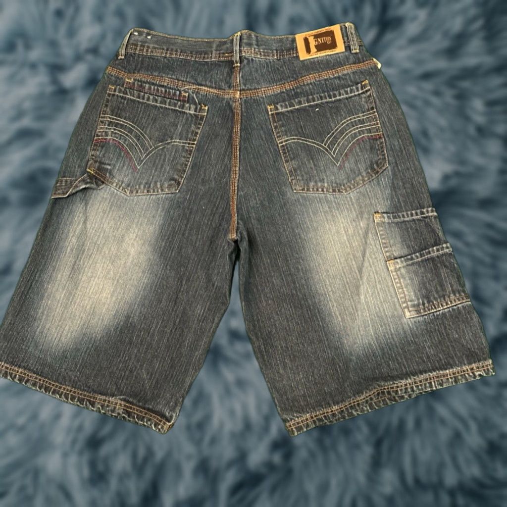 Vintage VINTAGE Ignition JNCO Skater Grunge Hip Hop Jeans Shorts Men SZ 34 Blue Baggy Jorts 34 in Pockets Size US 34 / EU 50 - 1 Thumbnail