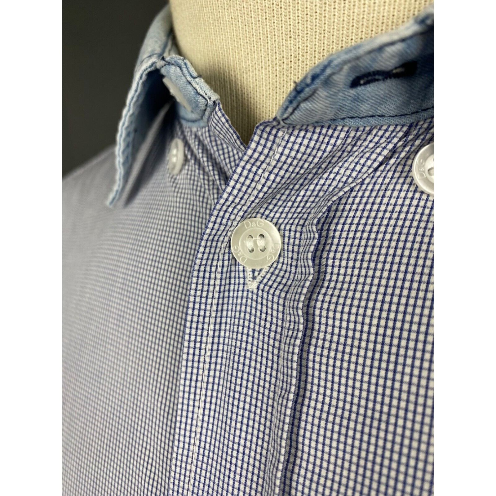 Dolce & Gabbana Dolce&Gabbana Brad Line Men's Blue Longsleeve Shirt Size 39/ Size US M / EU 48-50 / 2 - 8 Thumbnail