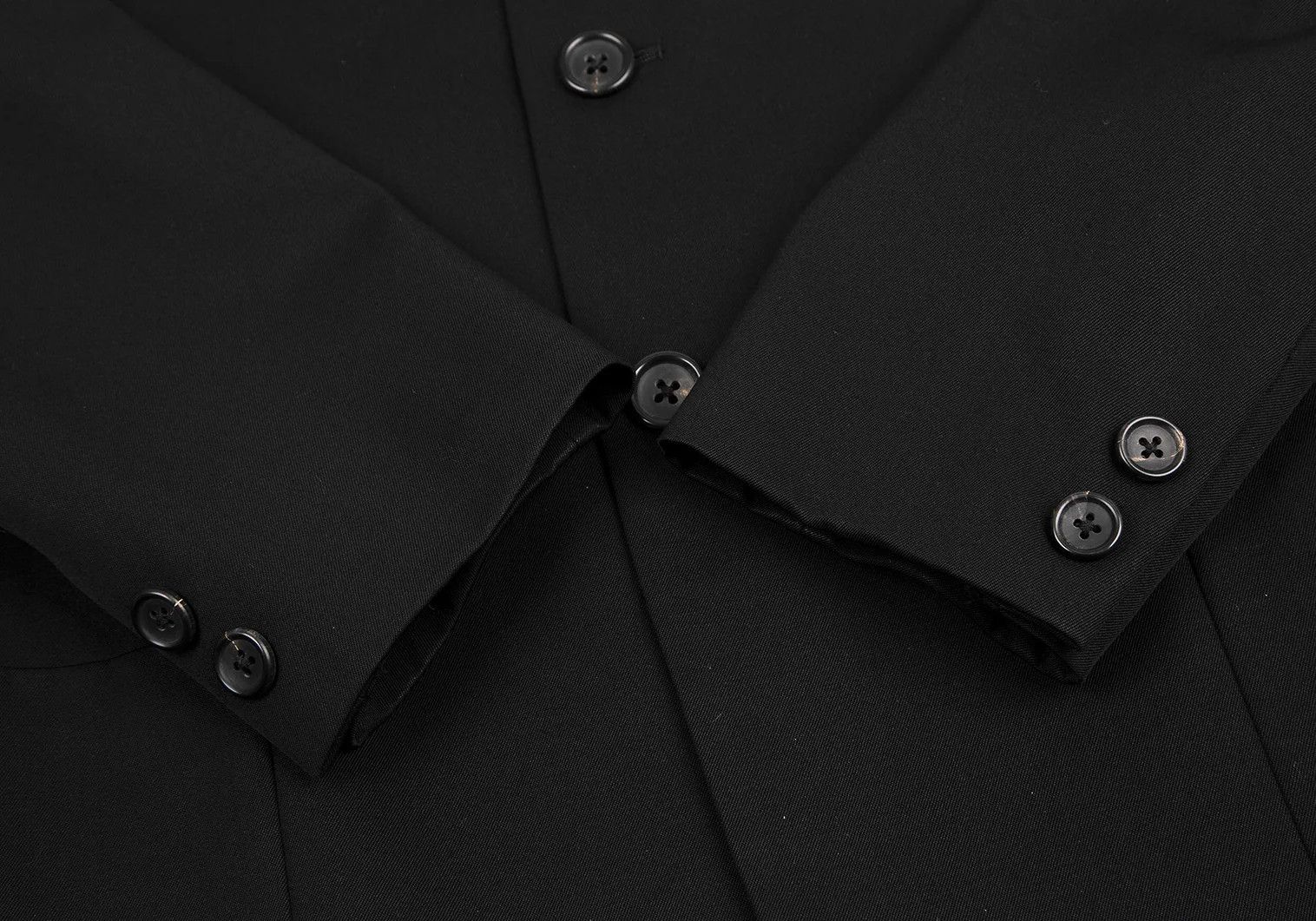 Yohji Yamamoto Yohji Yamamoto Wool Gabardine Side-Belt Jacket Size US S / EU 44-46 / 1 - 6 Thumbnail