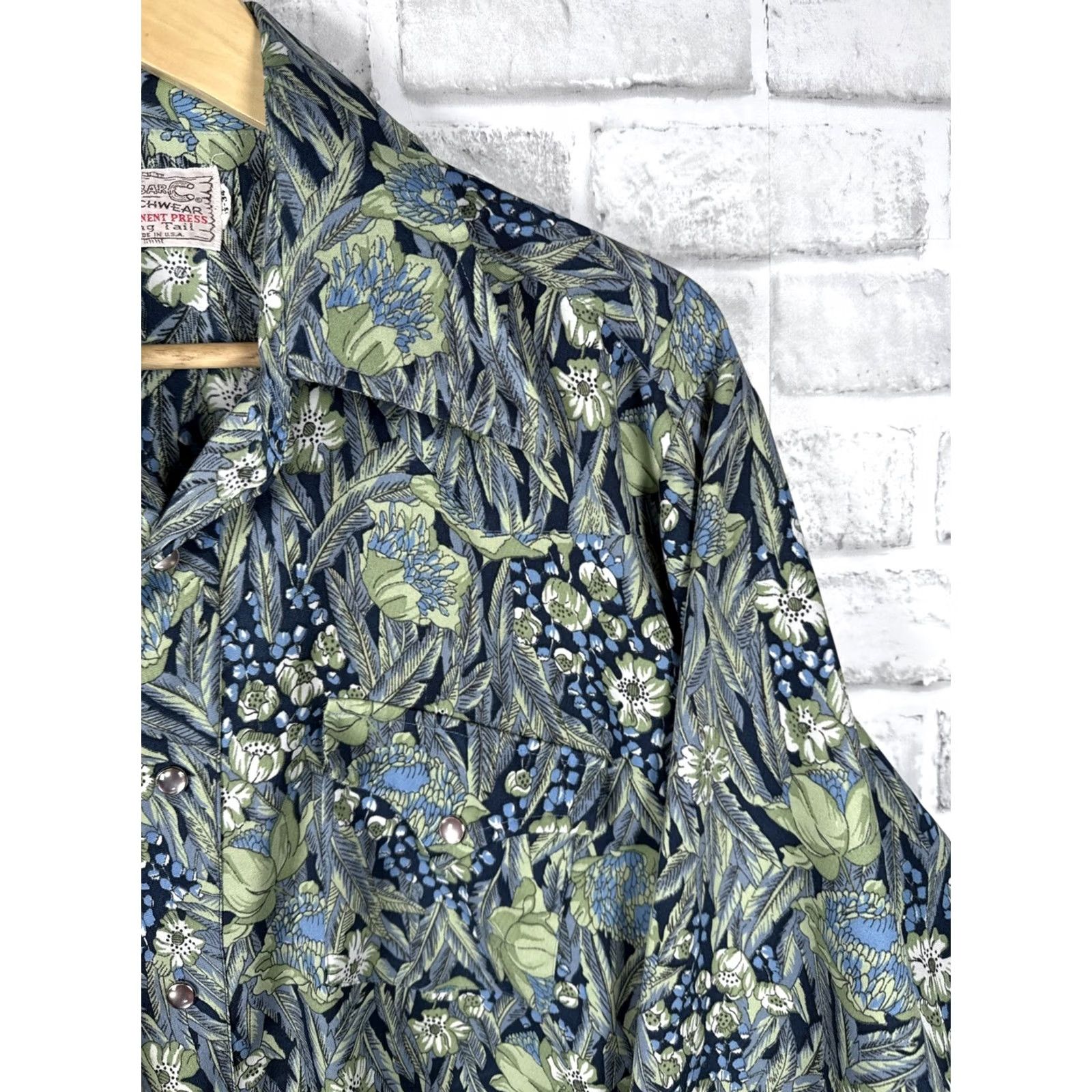 Vintage VINTAGE H Bar C Ranchwear Western Shirt Pearl Snap Hippie Floral Mens 16.5/34 USA Size US L / EU 52-54 / 3 - 3 Thumbnail
