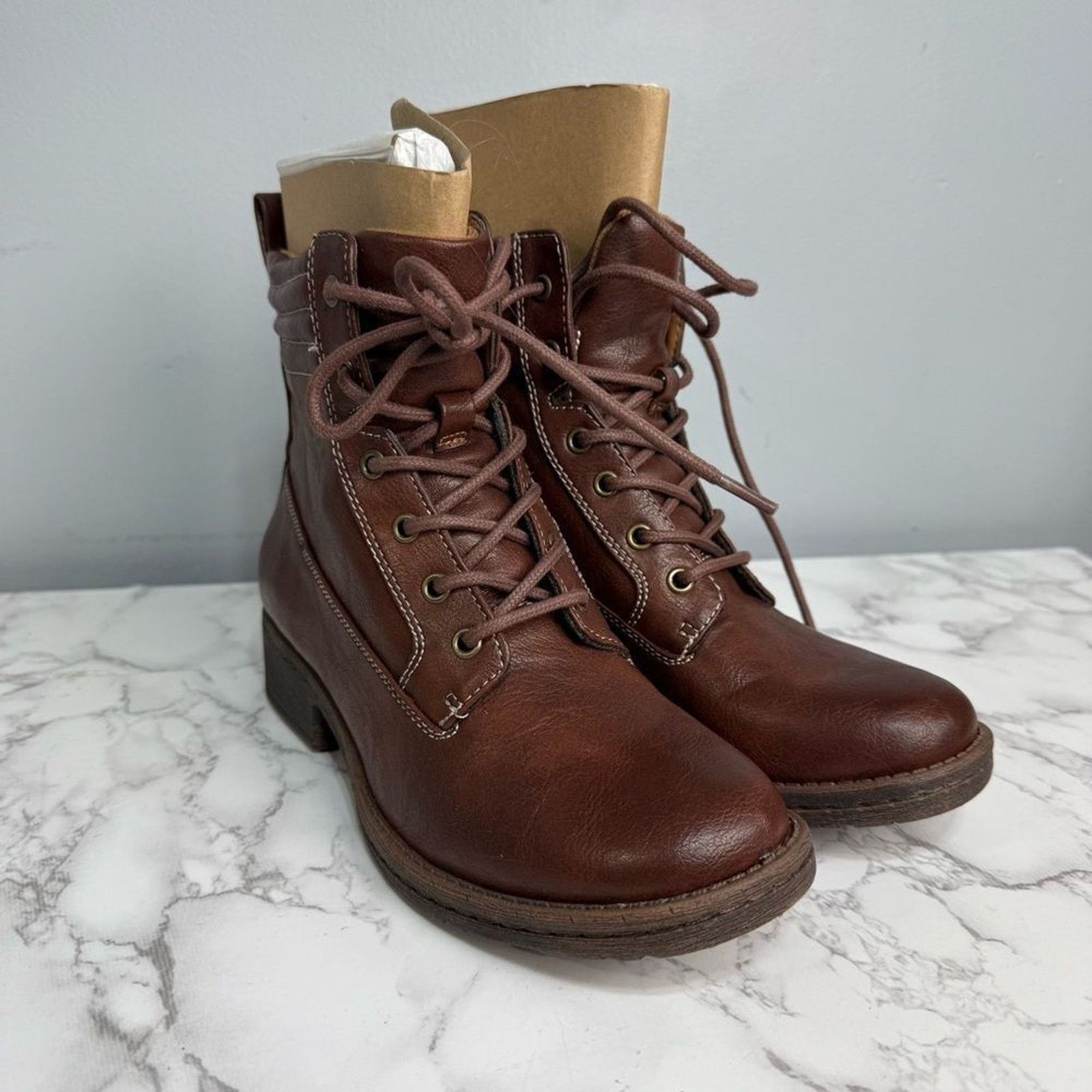 Soft Surroundings Sofft Euro Soft Women’s Combat Boots sz 6 Lace Up NEW #K495 Size US 6 / EU 39 - 7 Thumbnail