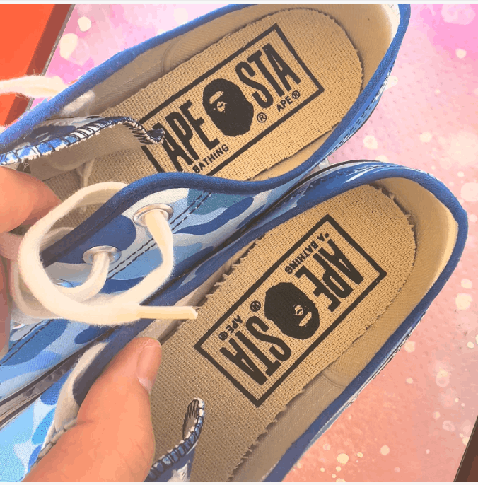 Bape A Bathing Ape ABC Camo Canvas Sneaker Blue Size US 11 / EU 44 - 5 Thumbnail