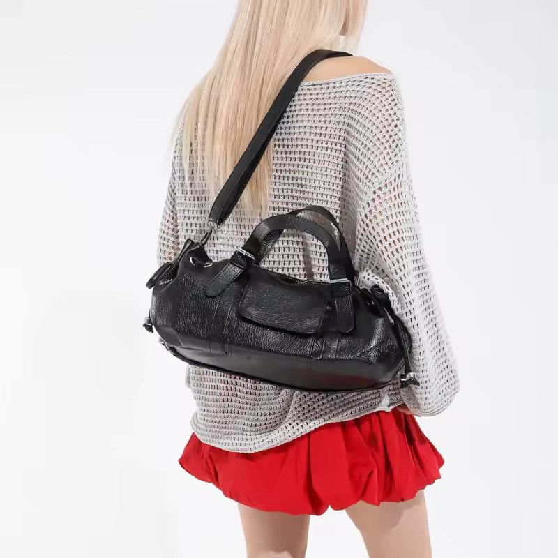 Other Streetwear PU Leather Retro Vintage Style Shoulder Bag Y2k Size ONE SIZE - 3 Thumbnail