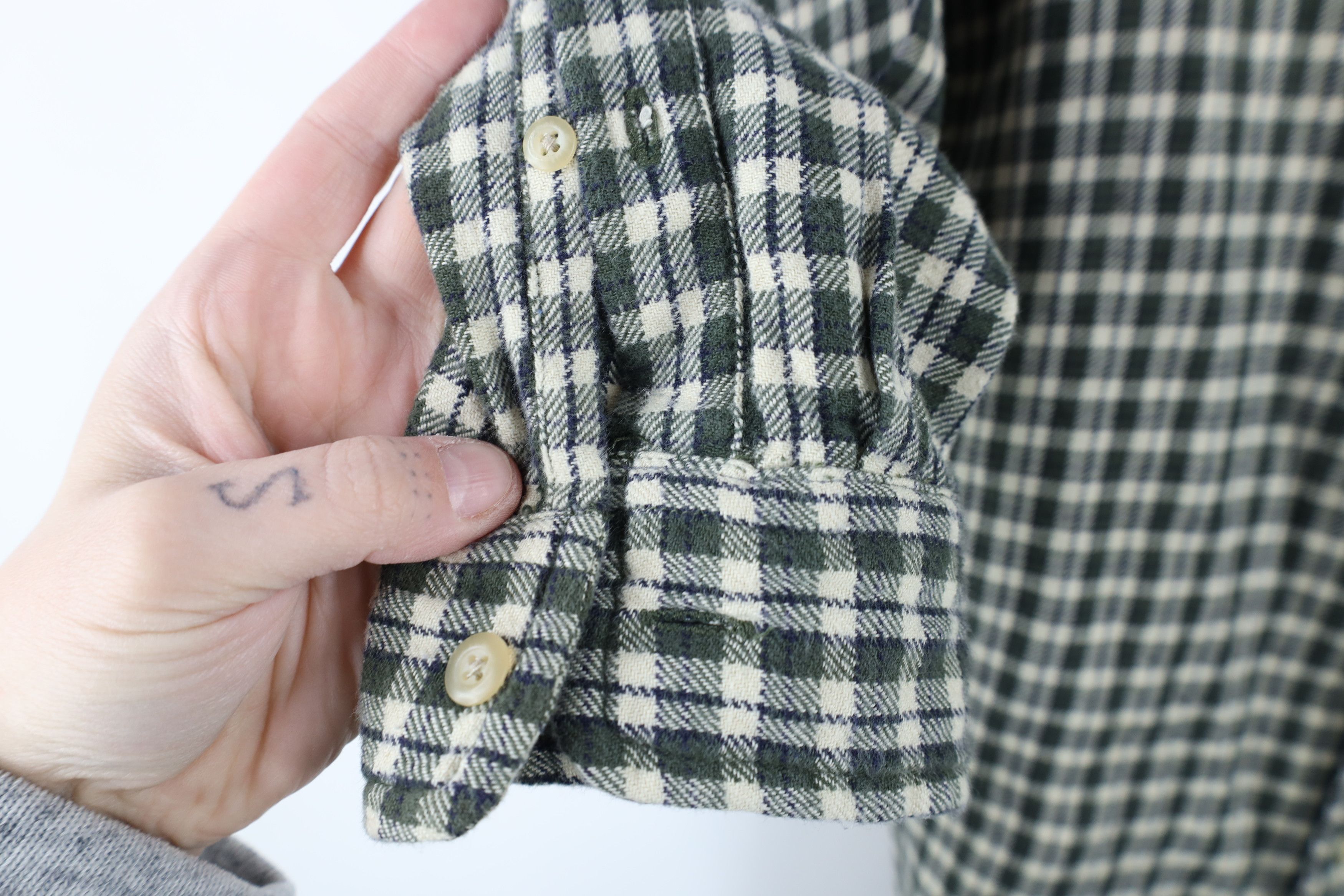 J.Crew × Vintage Vintage 90s J Crew Flannel Collared Button Down Shirt Plaid Size US S / EU 44-46 / 1 - 5 Thumbnail