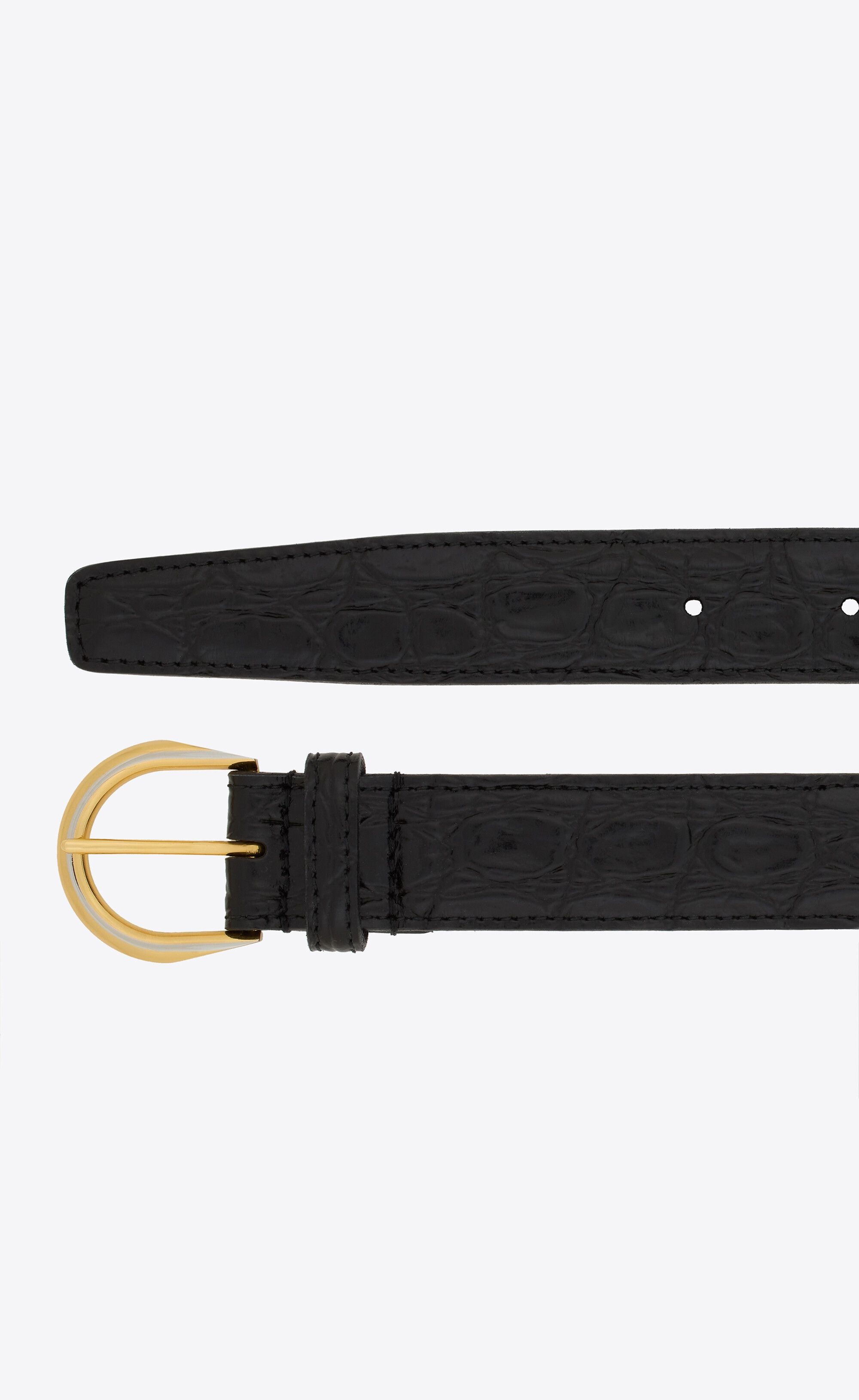 o1bcso1str1224 Size: 90/Croissant De Lune Belt in Black