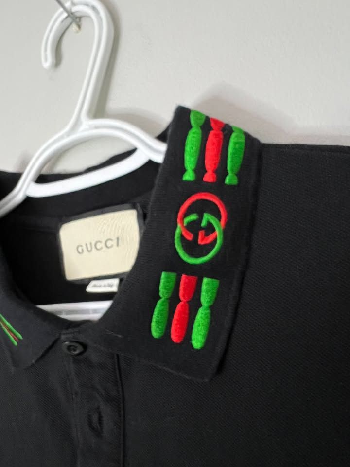 Gucci Authentic Gucci Web-Collar Interlocking G Polo Shirt - Black Size US XXL / EU 58 / 5 - 2 Thumbnail