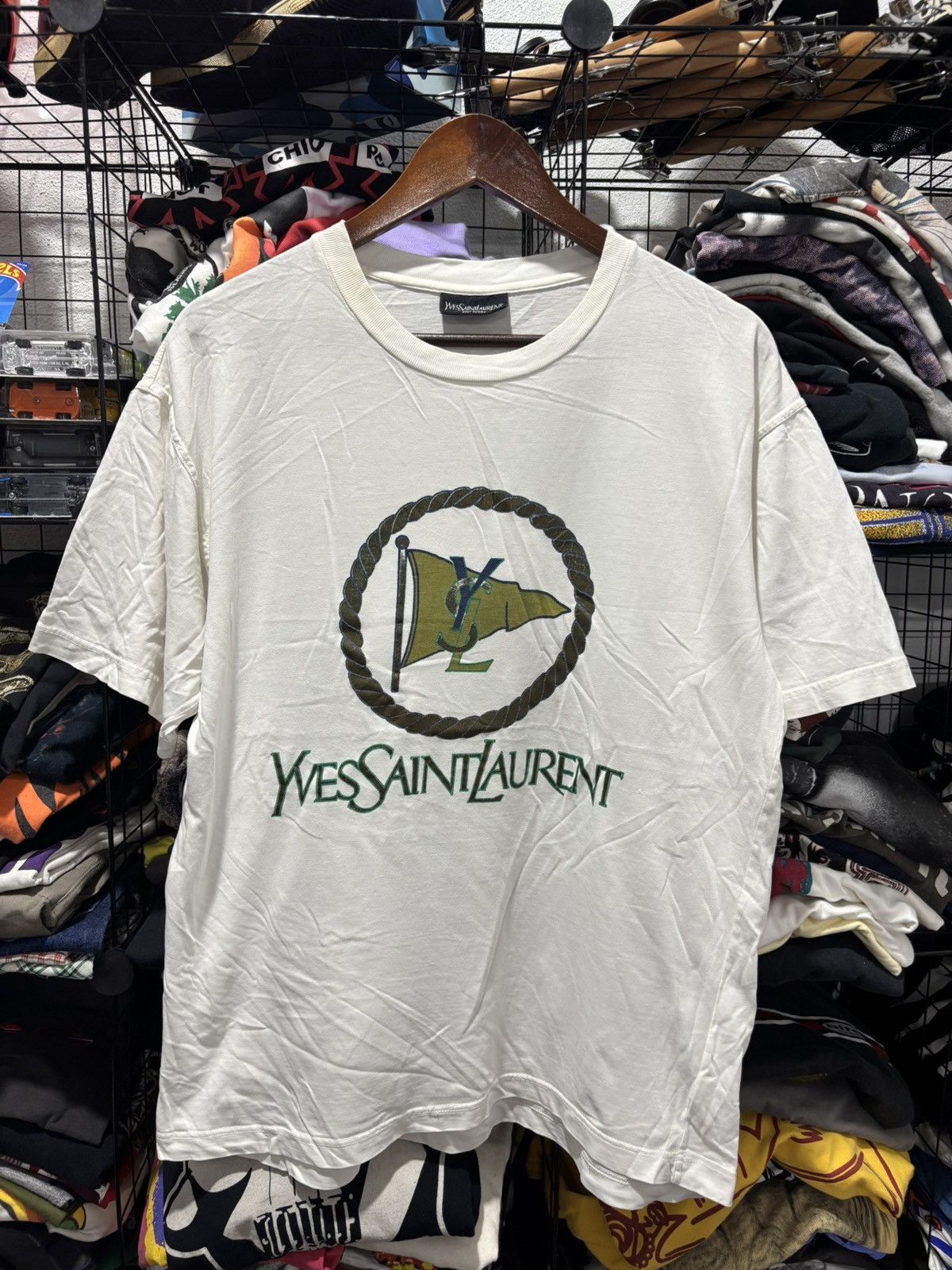 Yves Saint Laurent Yves Saint Laurent Pour Homme Tshirt Size US L / EU 52-54 / 3 - 1 Thumbnail