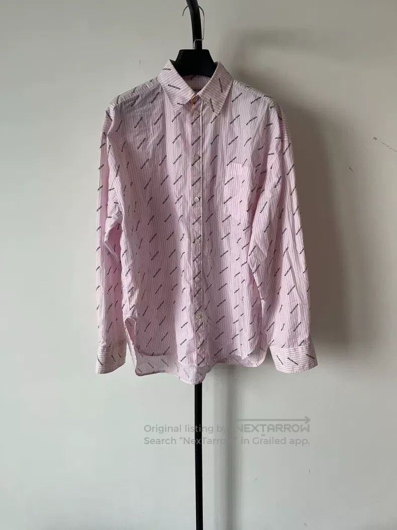 Balenciaga Balenciaga Logo Letter Printed Shirt Size XS / US 0-2 / IT 36-38 - 1 Thumbnail