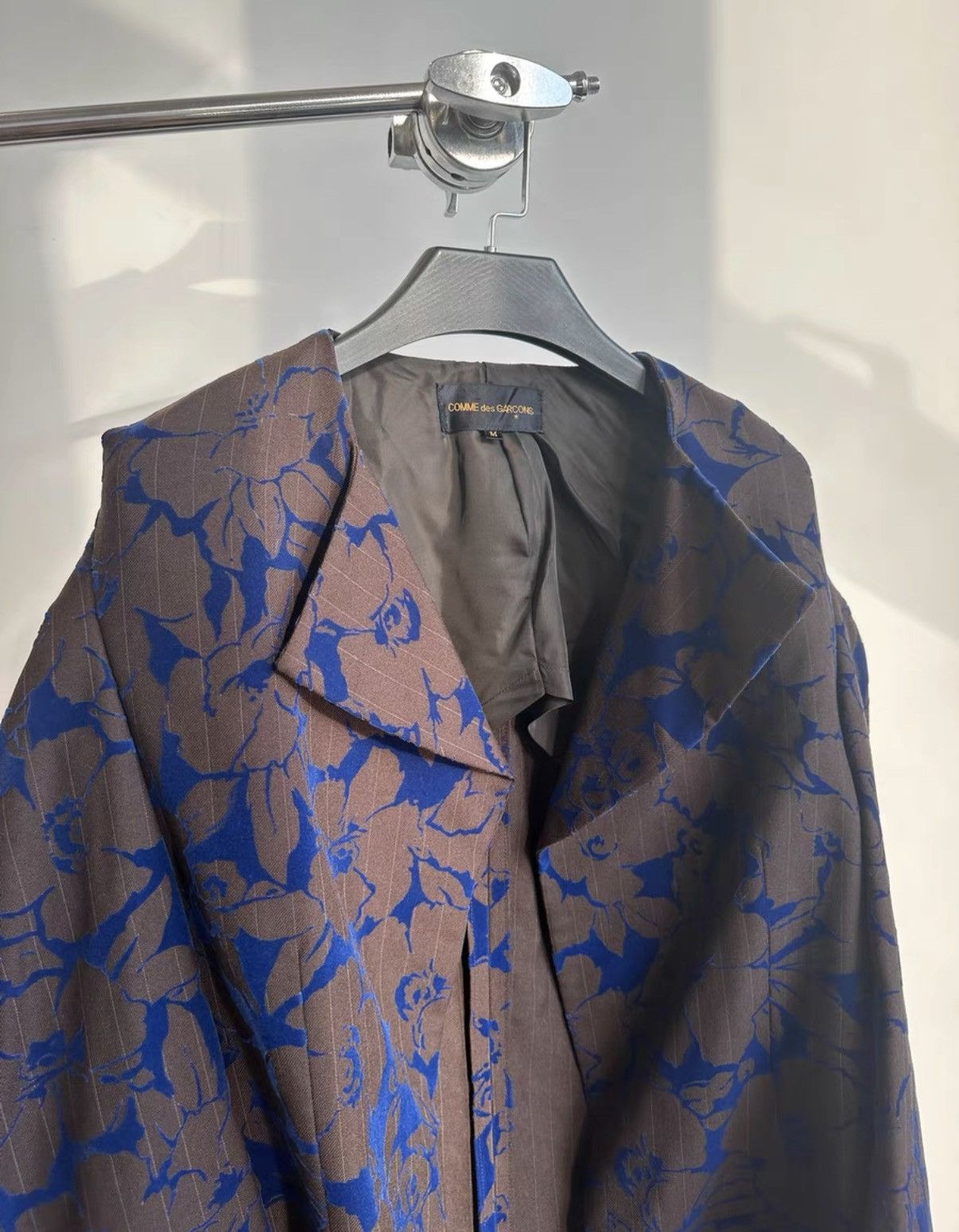 Comme des Garcons COMME des GARÇONS Wool Striped Flocked Cocoon Jacket K23 Size M / US 6-8 / IT 42-44 - 3 Thumbnail