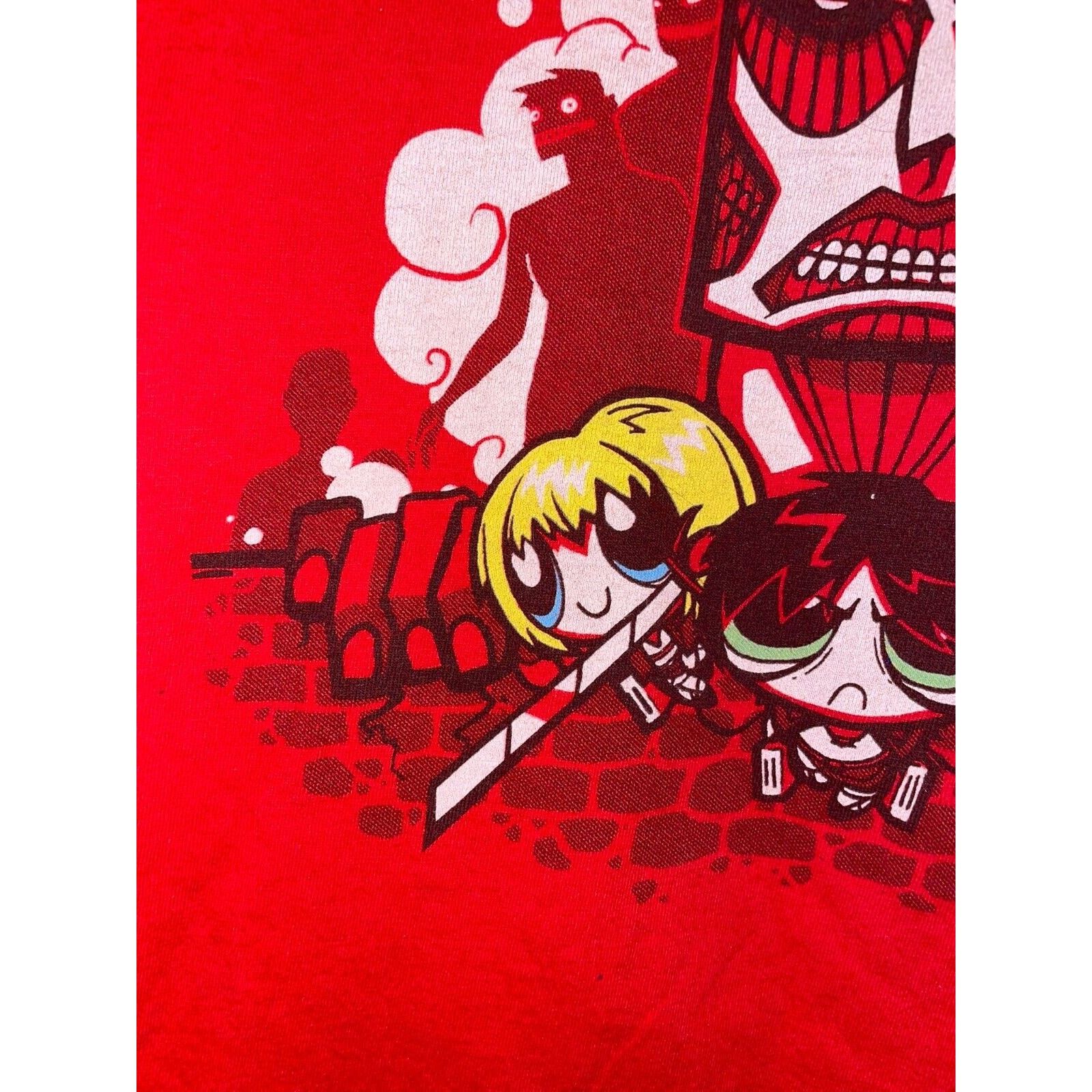 Gildan Women's Y2K Power Puff Girls Red Shirt Women L Large 2000s Size L / US 10 / IT 46 - 3 Thumbnail