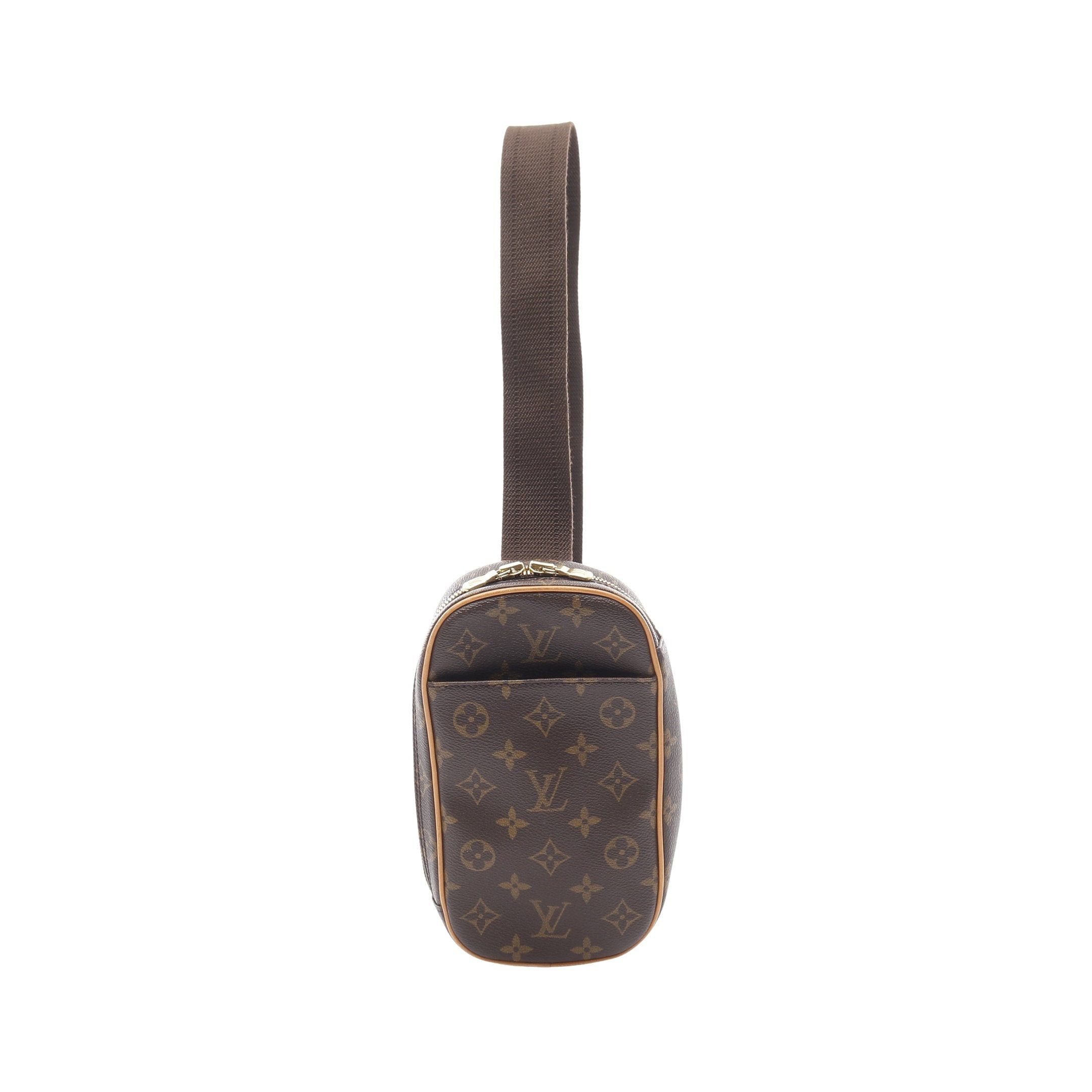 Louis Vuitton Pochette Ganju Monogram Body Bag Leather Brown