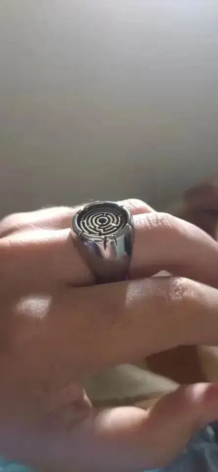 Other Vintage Maze Ring Stainless Steel Mens Ring Size ONE SIZE - 3 Thumbnail