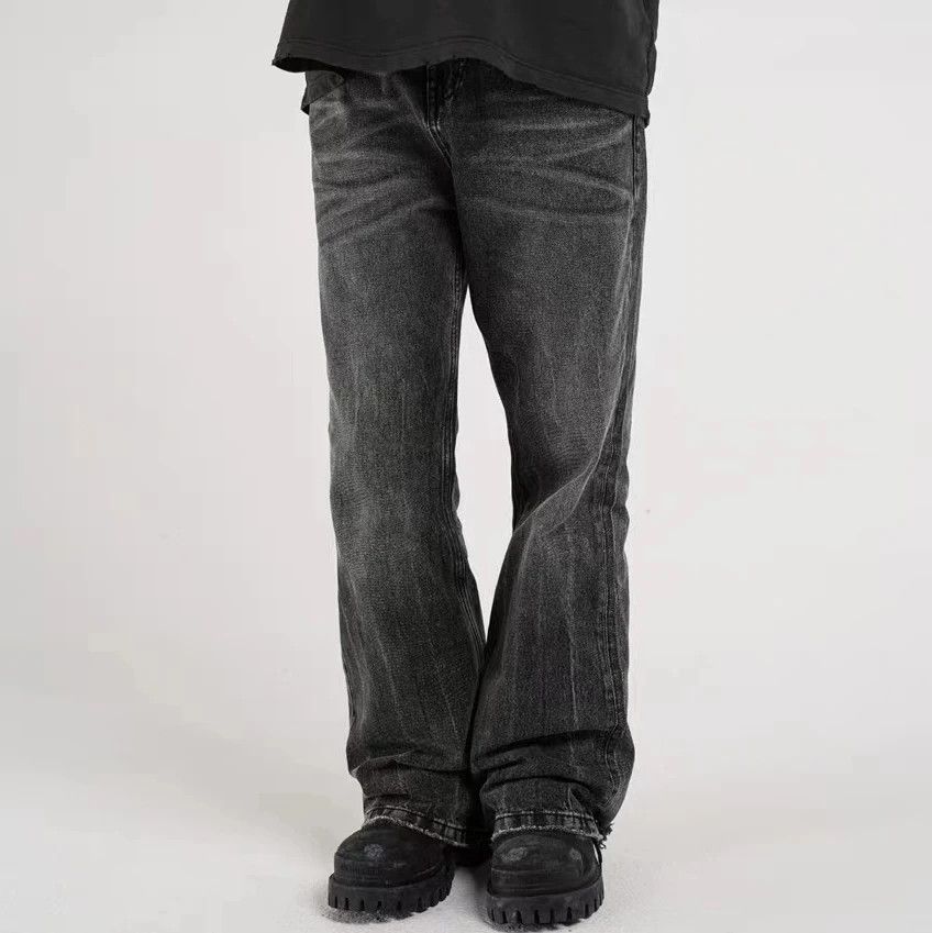 Japanese Brand Washed Straight Wide Leg Denim Size US 33 - 1 Thumbnail