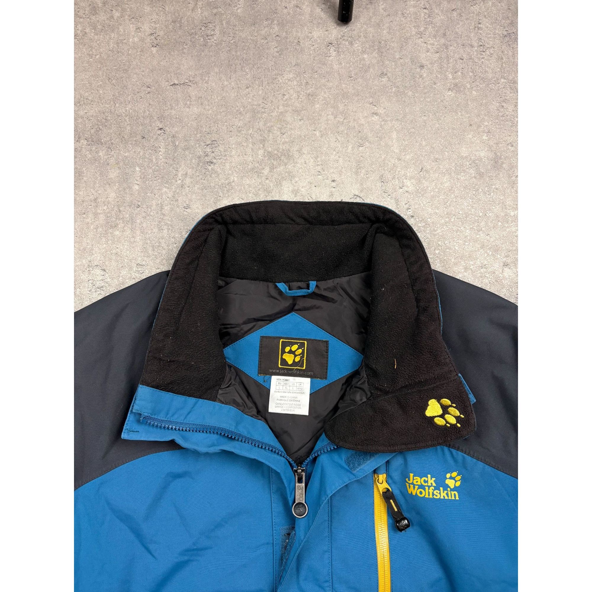Jack Wolfskin Jack Wolfskin Mens Blue & Black Waterproof Jacket With Fleec Size US L / EU 52-54 / 3 - 4 Thumbnail