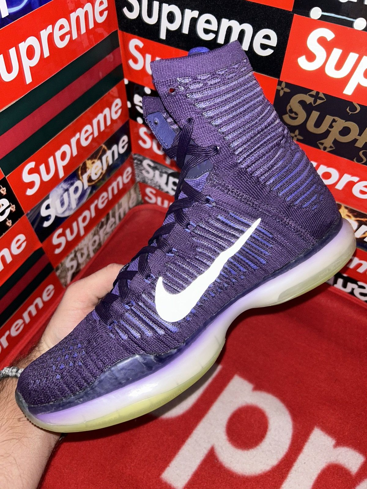 Nike Nike Kobe 10 X Elite High Team Purple 718763-505 size 8.5 Size US 8.5 / EU 41-42 - 10 Thumbnail