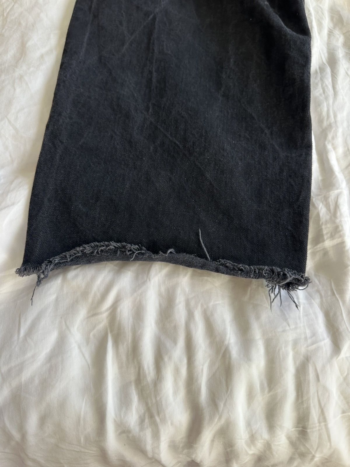 Other Ashley Row Raw Edge Elastic Waistband Denim Pants Size US 32 / EU 48 - 3 Thumbnail